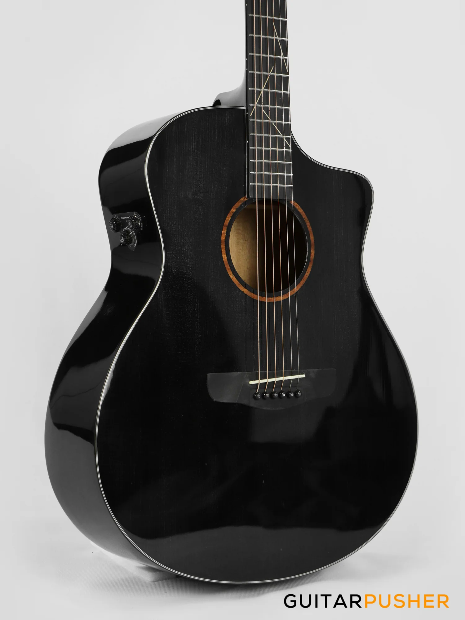 Sevillana 2101 All-Solid Acoustic-Electric Guitar - Black - Image 11