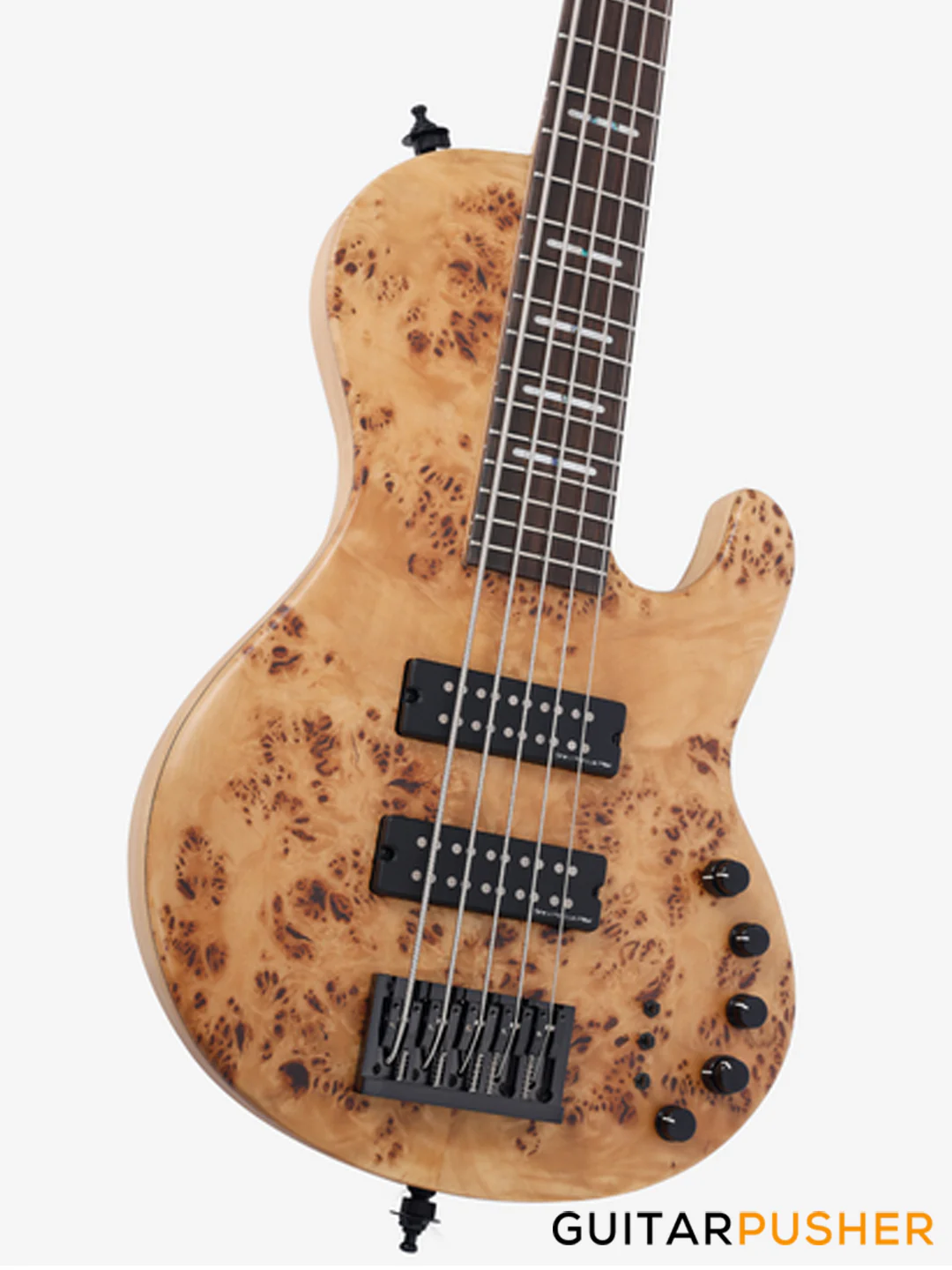Sire F10 Swamp Ash 5-String Singlecut Bass with Hard Case - Natural Satin (2024) - Image 4