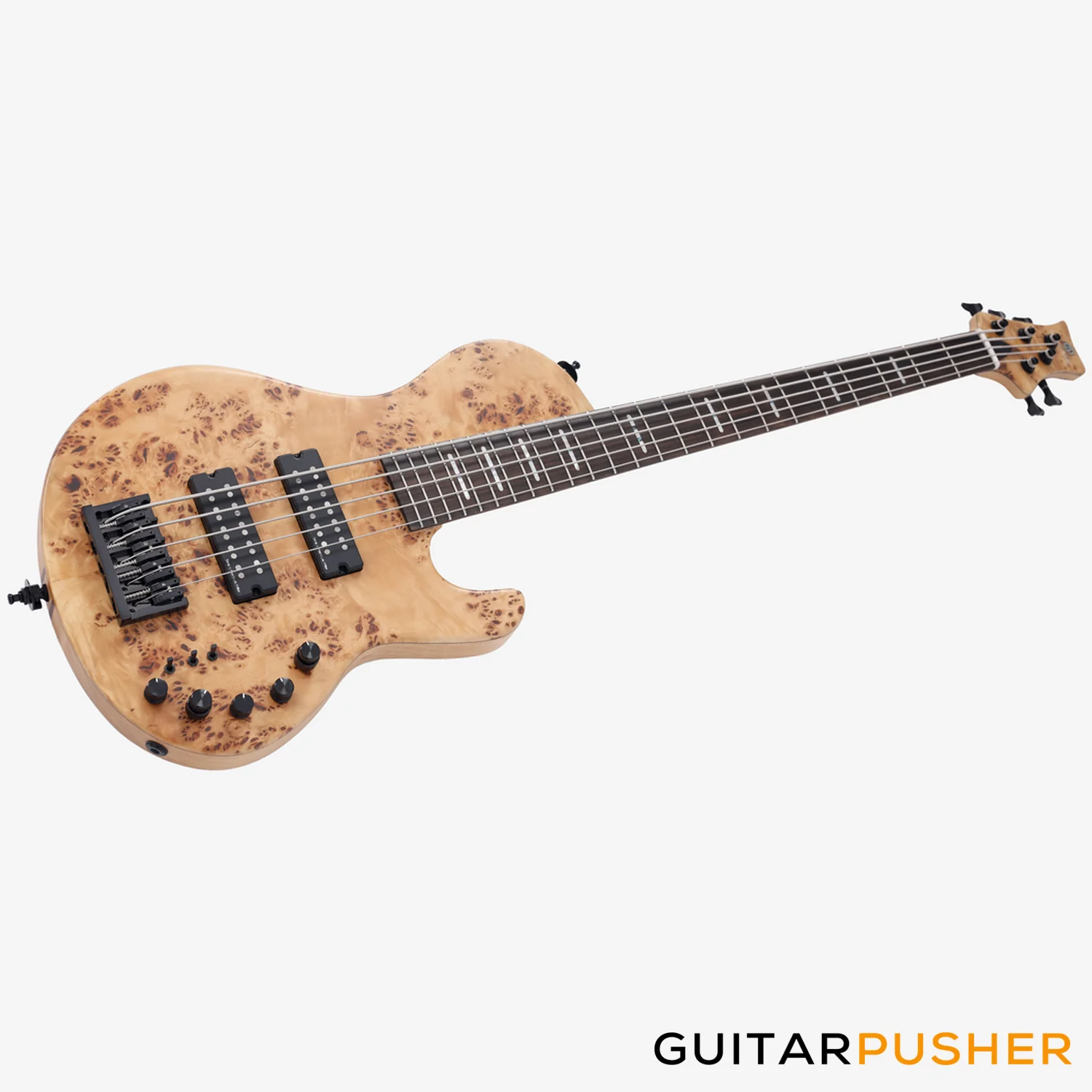 Sire F10 Swamp Ash 5-String Singlecut Bass with Hard Case - Natural Satin (2024) - Image 5