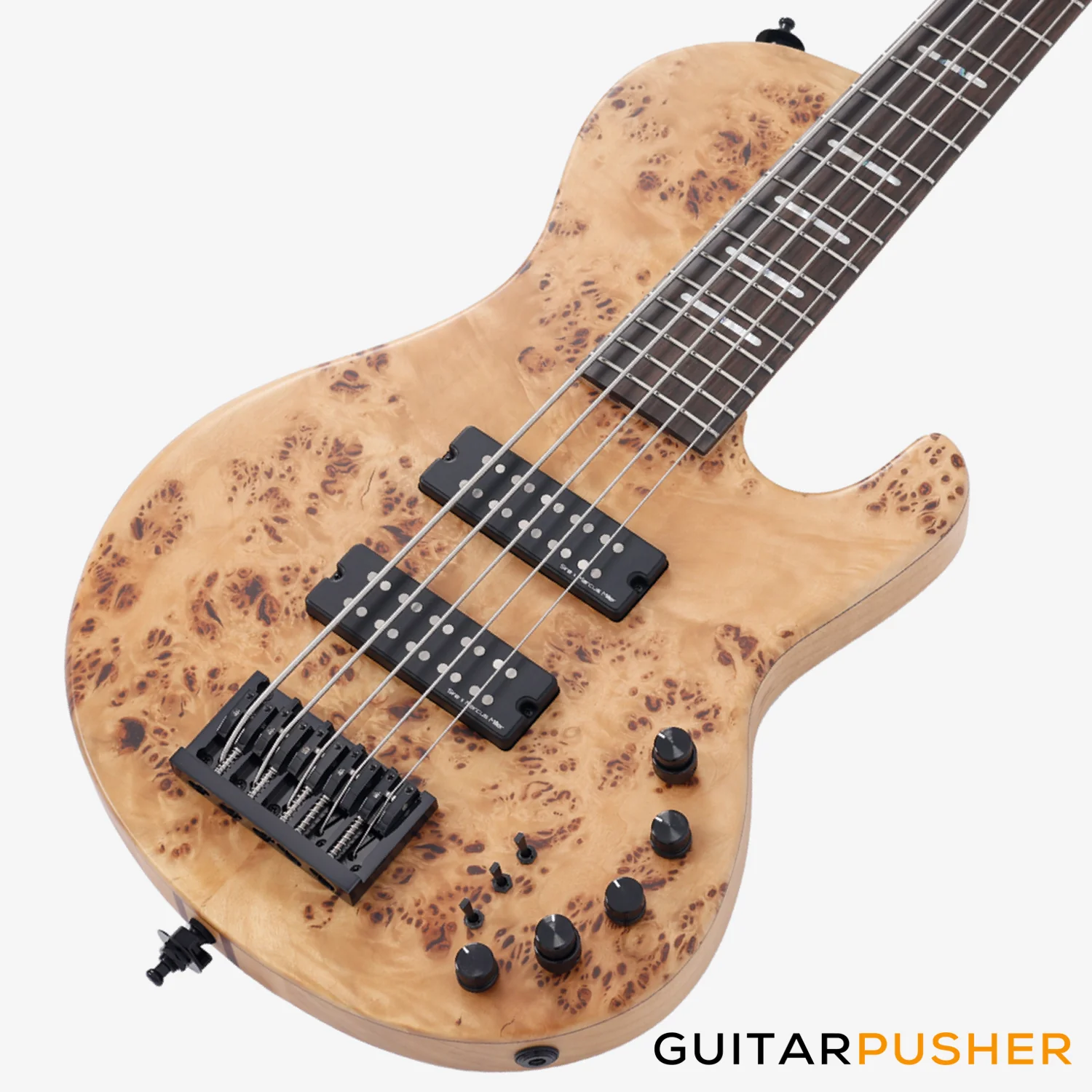 Sire F10 Swamp Ash 5-String Singlecut Bass with Hard Case - Natural Satin (2024) - Image 7