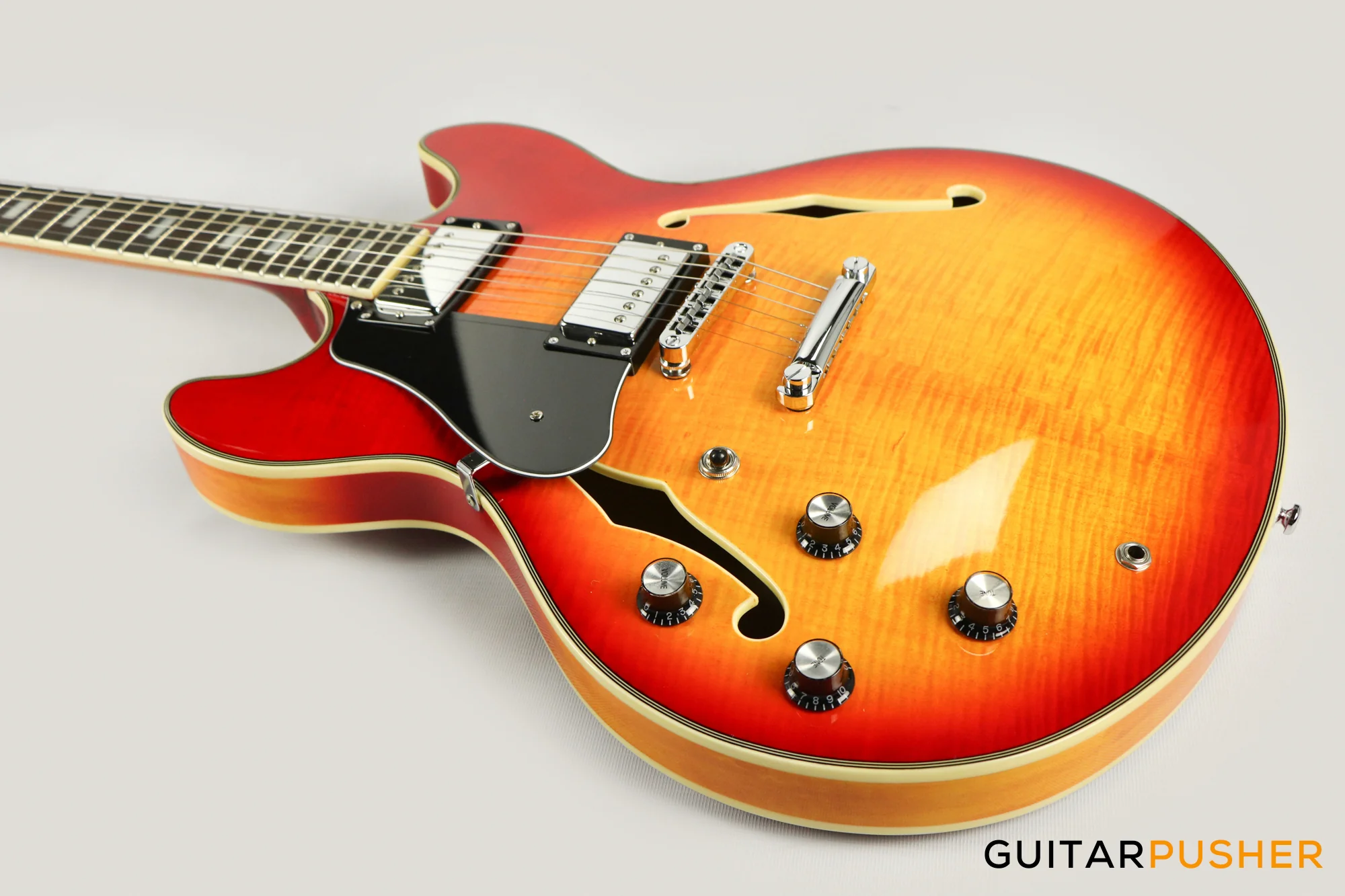Sire H7 Maple Hollowbody (Cherry Sunburst) 2023 - LEFT HAND - Image 3