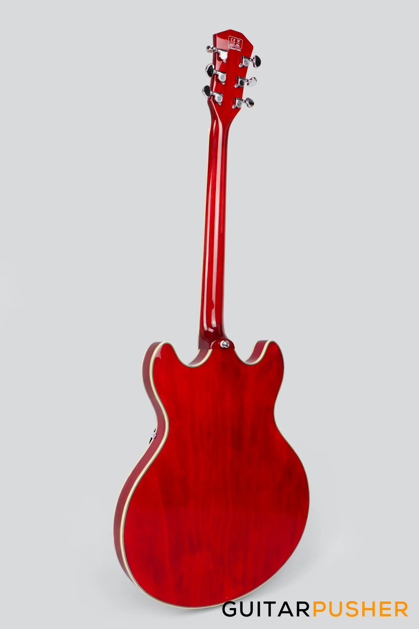 Sire H7 Maple Hollowbody Electric Guitar - See-Through Red (2023) - Image 3
