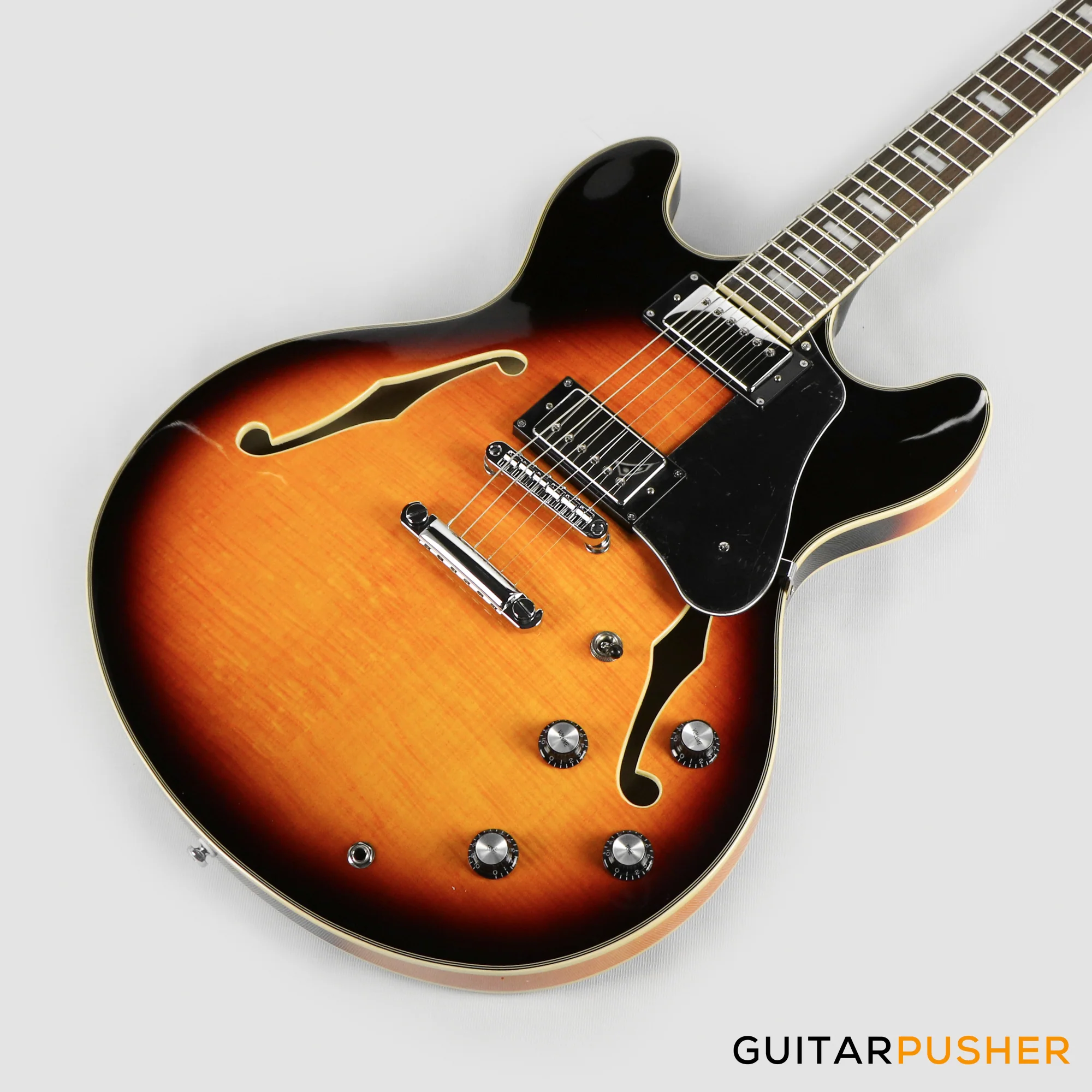 Sire H7 Maple Hollowbody Electric Guitar - Vintage Sunburst (2023) - Image 10