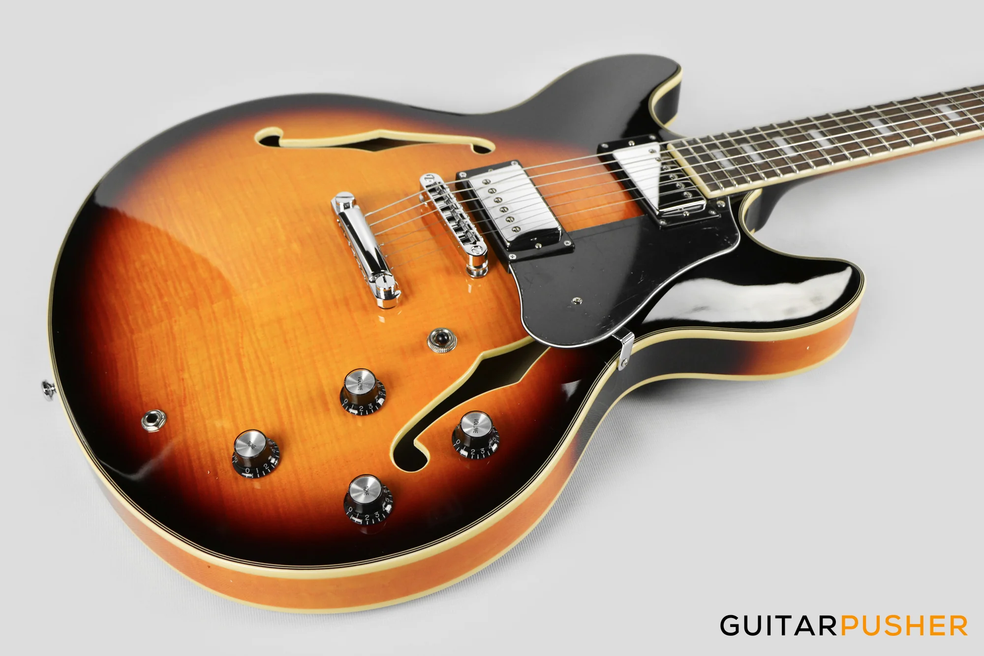 Sire H7 Maple Hollowbody Electric Guitar - Vintage Sunburst (2023) - Image 11