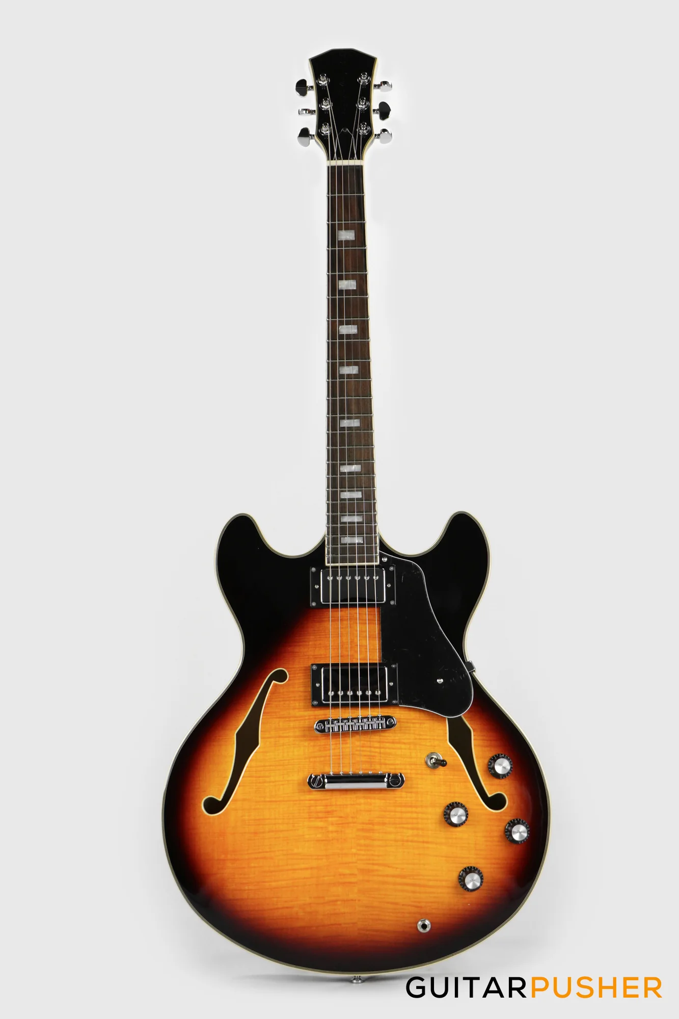 Sire H7 Maple Hollowbody Electric Guitar - Vintage Sunburst (2023) - Image 2
