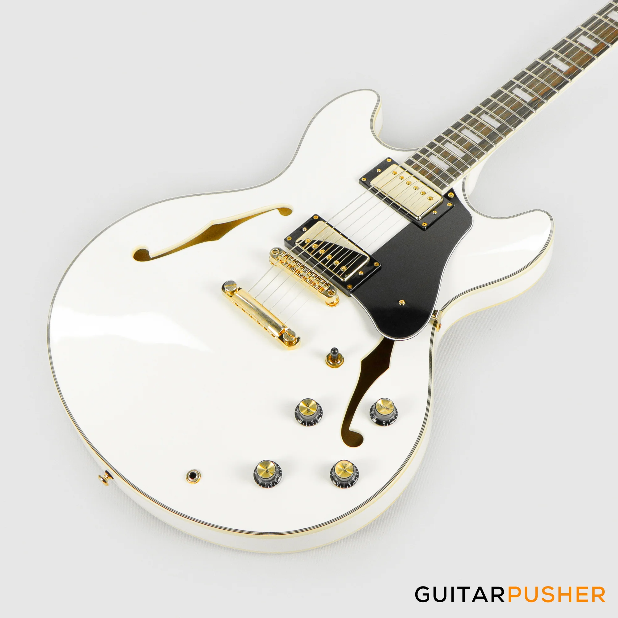 Sire H7 Maple Hollowbody Electric Guitar -  White (2023) - Image 11