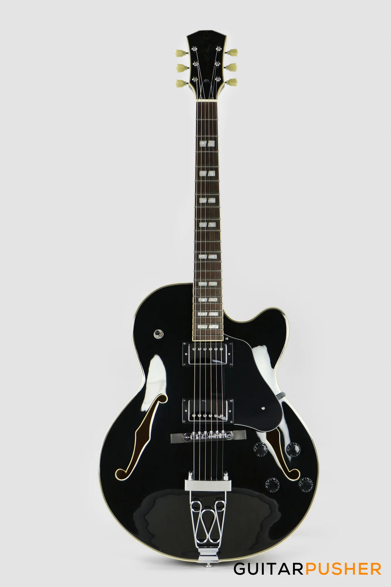 Sire H7F Maple Hollowbody Electric Guitar - Black (2024) - Image 2