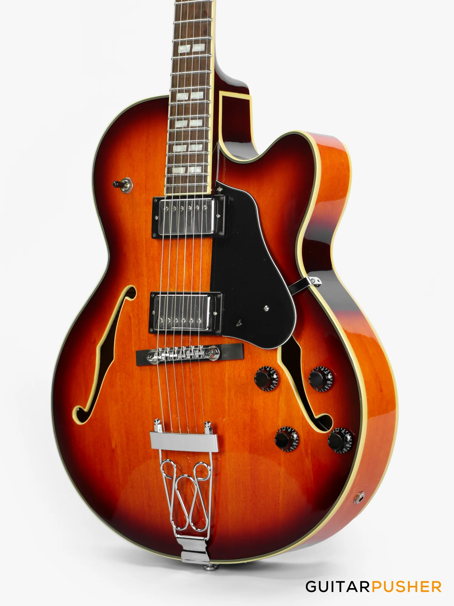 Sire H7F Maple Hollowbody Electric Guitar - Tobacco Burst (2024) - Image 8