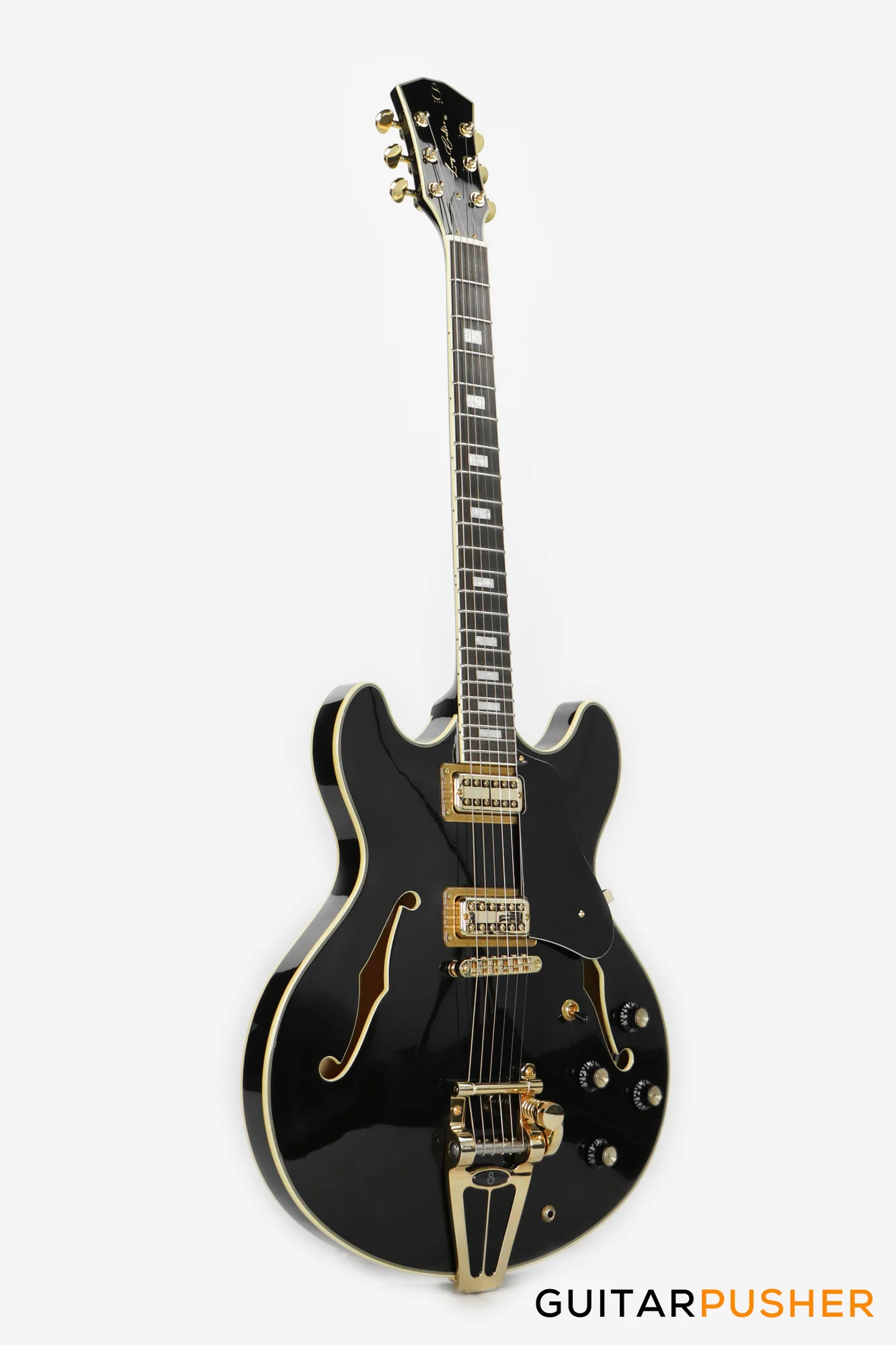 Sire H7T Maple Hollowbody Electric Guitar - Black (2024) - Image 3
