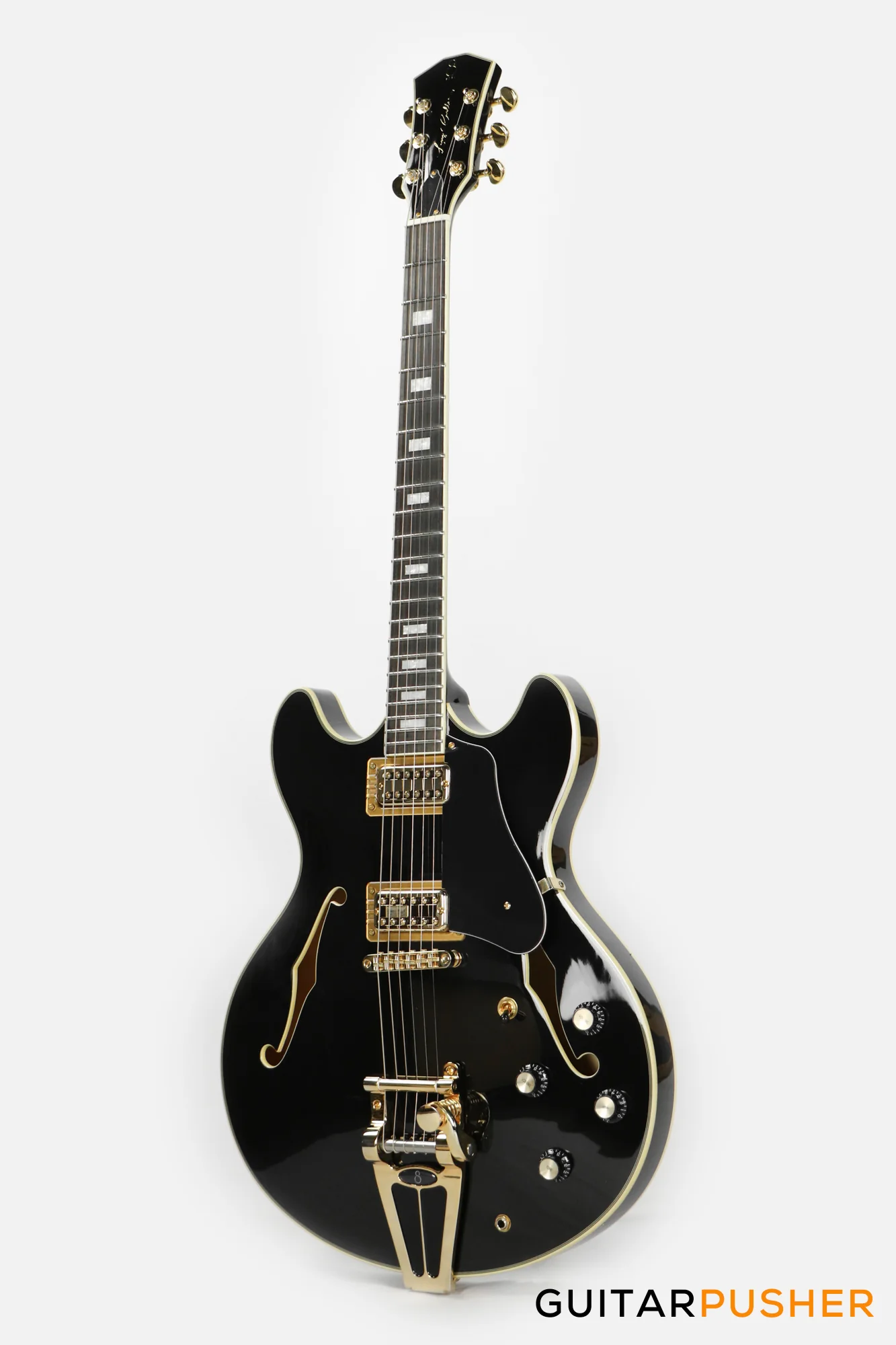 Sire H7T Maple Hollowbody Electric Guitar - Black (2024) - Image 7