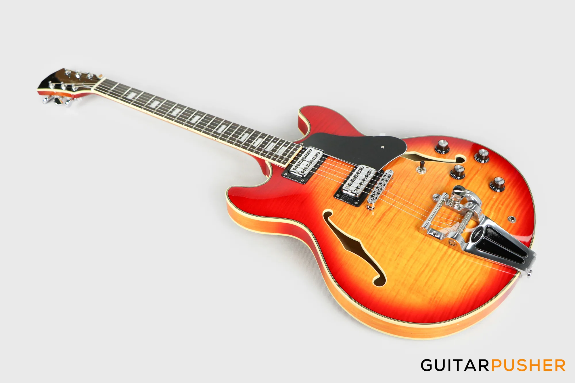 Sire H7T Maple Hollowbody Electric Guitar - Cherry Sunburst (2024) - Image 10