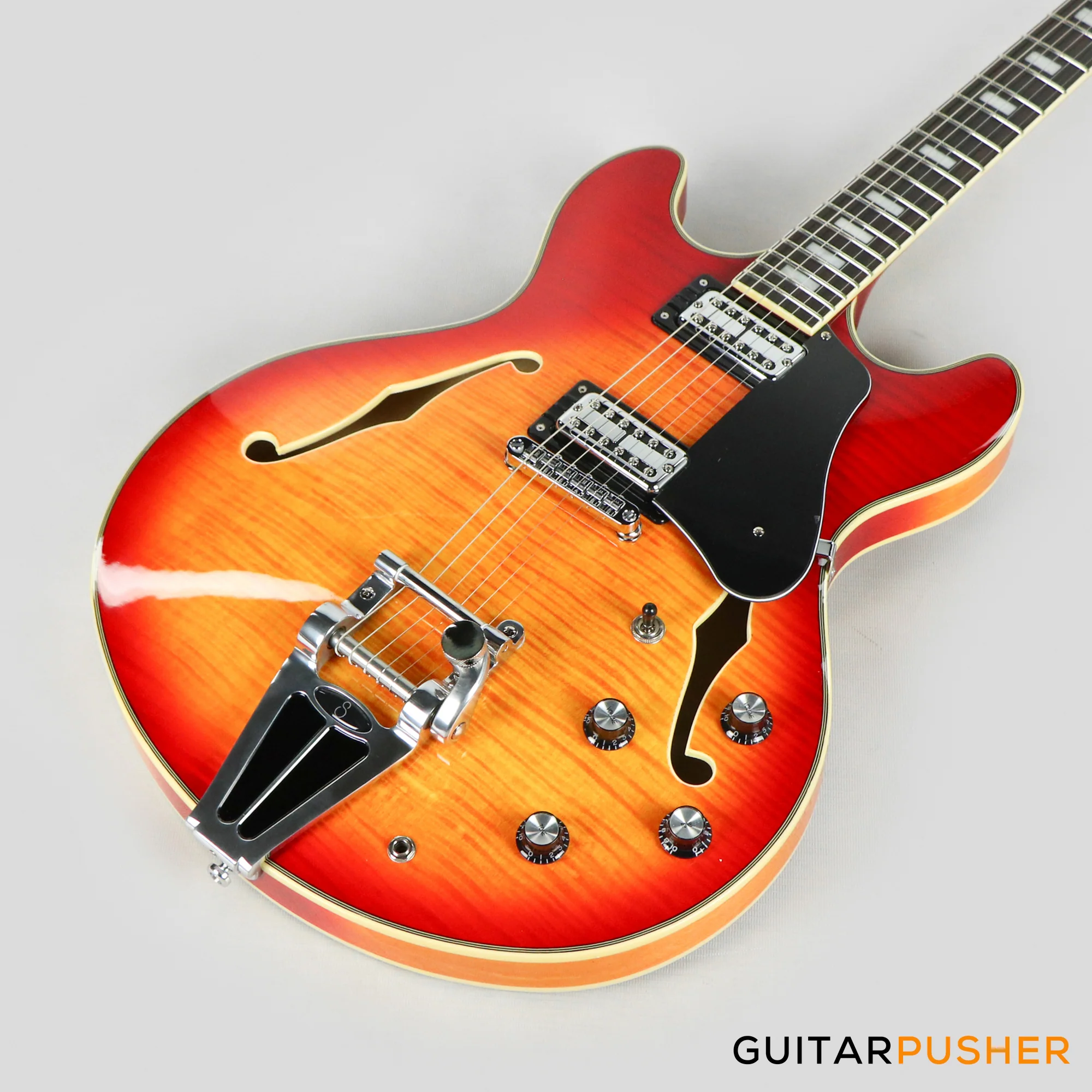 Sire H7T Maple Hollowbody Electric Guitar - Cherry Sunburst (2024) - Image 11