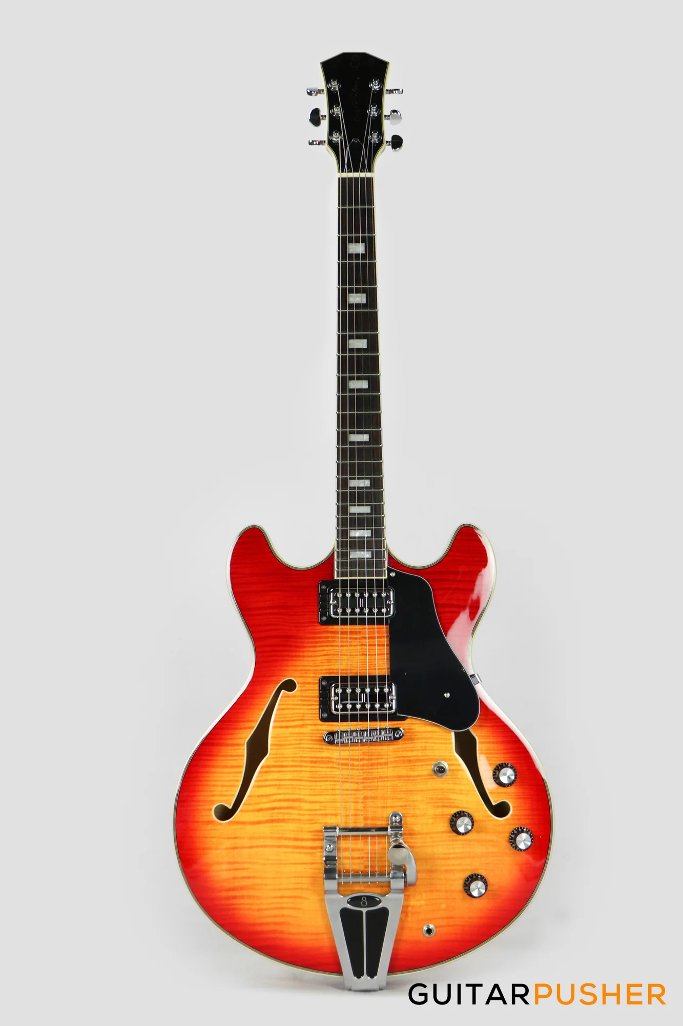 Sire H7T Maple Hollowbody Electric Guitar - Cherry Sunburst (2024) - Image 2
