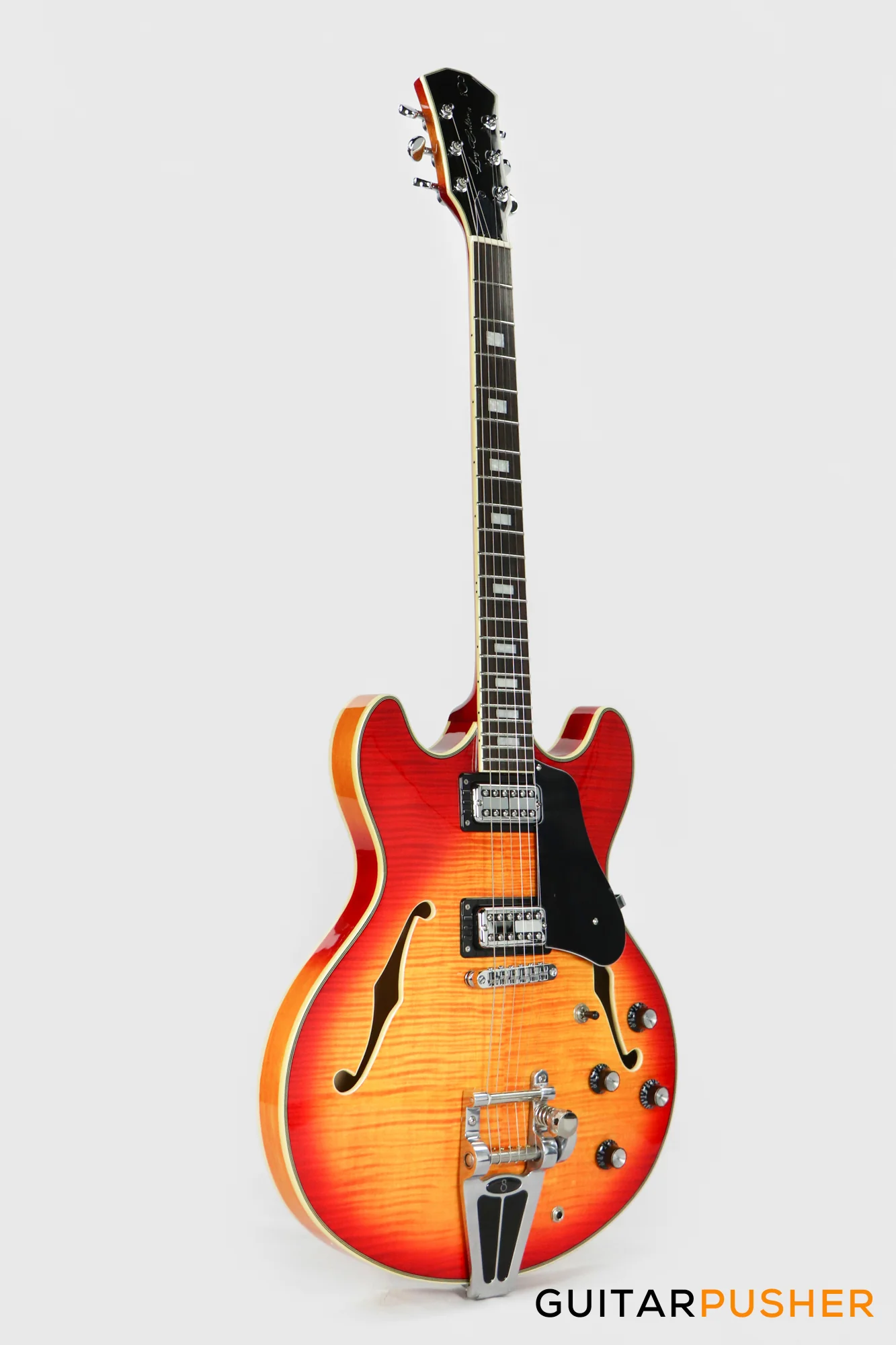 Sire H7T Maple Hollowbody Electric Guitar - Cherry Sunburst (2024) - Image 4