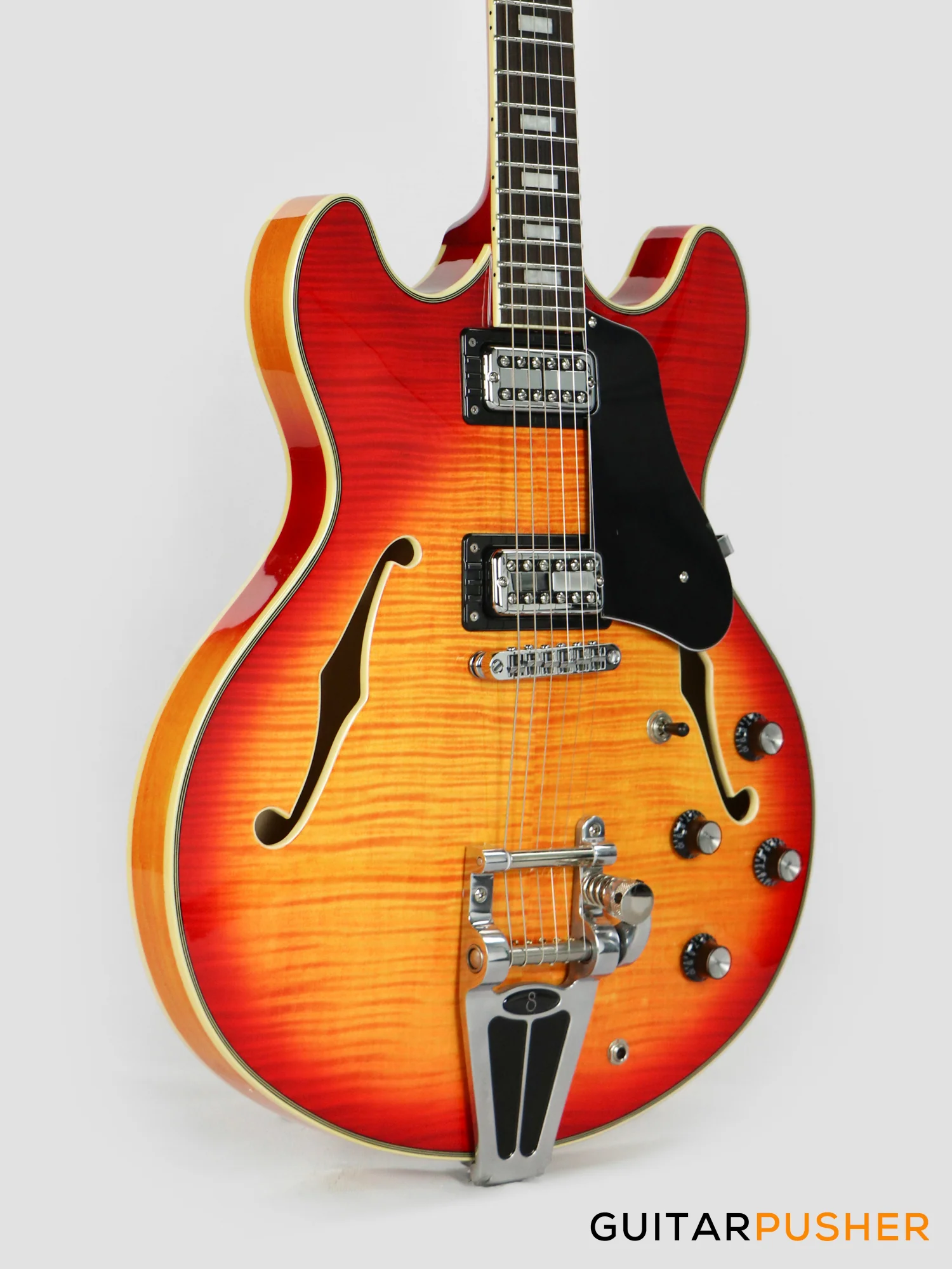 Sire H7T Maple Hollowbody Electric Guitar - Cherry Sunburst (2024) - Image 5
