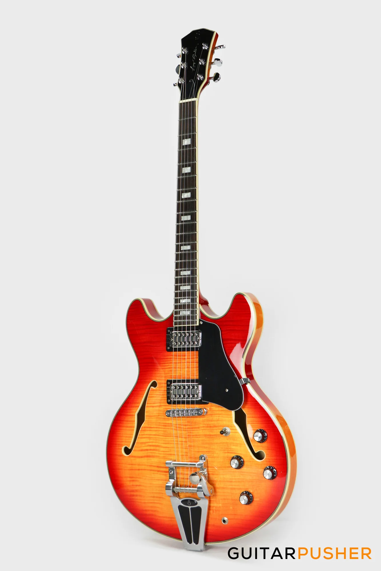 Sire H7T Maple Hollowbody Electric Guitar - Cherry Sunburst (2024) - Image 8