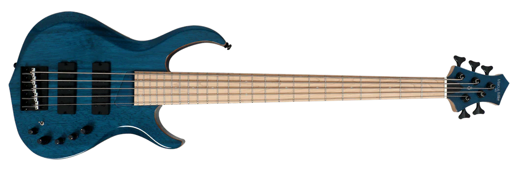 Sire M2 5-String Bass (2nd Gen) with Premium Gig Bag - Transblue - Image 2