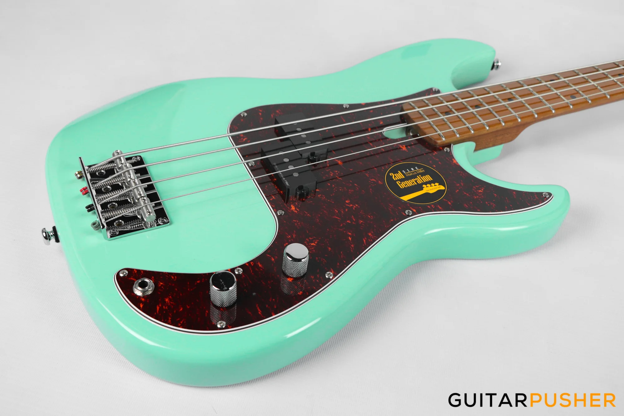 Sire P5 Alder 4-String Bass Guitar with Premium Gig Bag - Mild Green (2023) - Image 10
