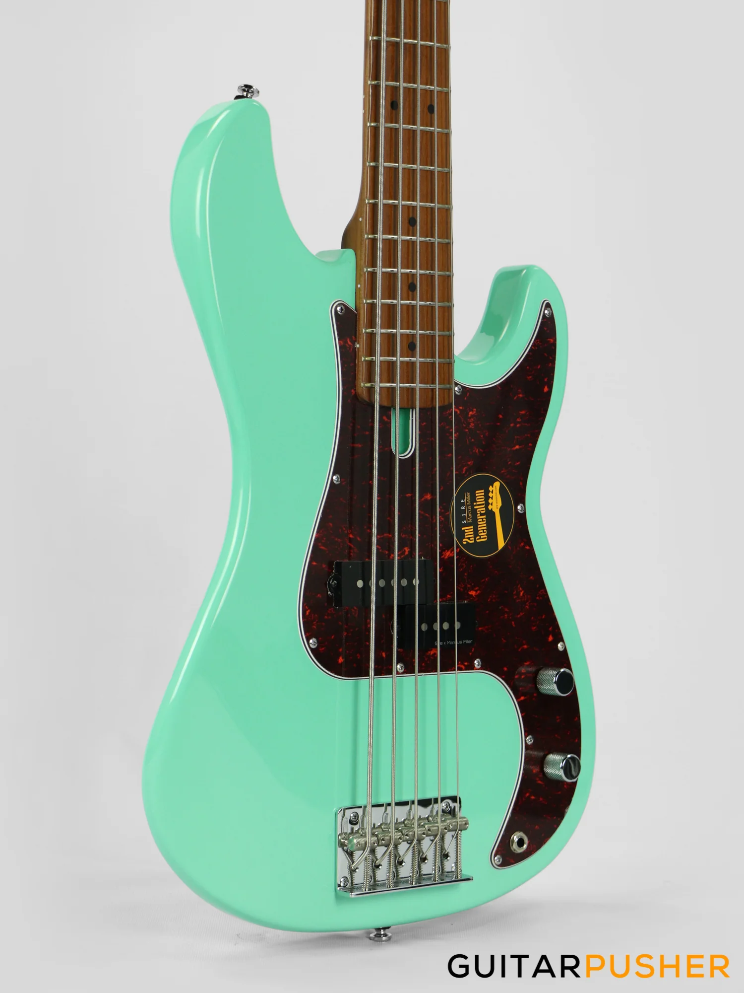 Sire P5 Alder 5-String Bass Guitar with Premium Gig Bag - Mild Green (2023) - Image 3