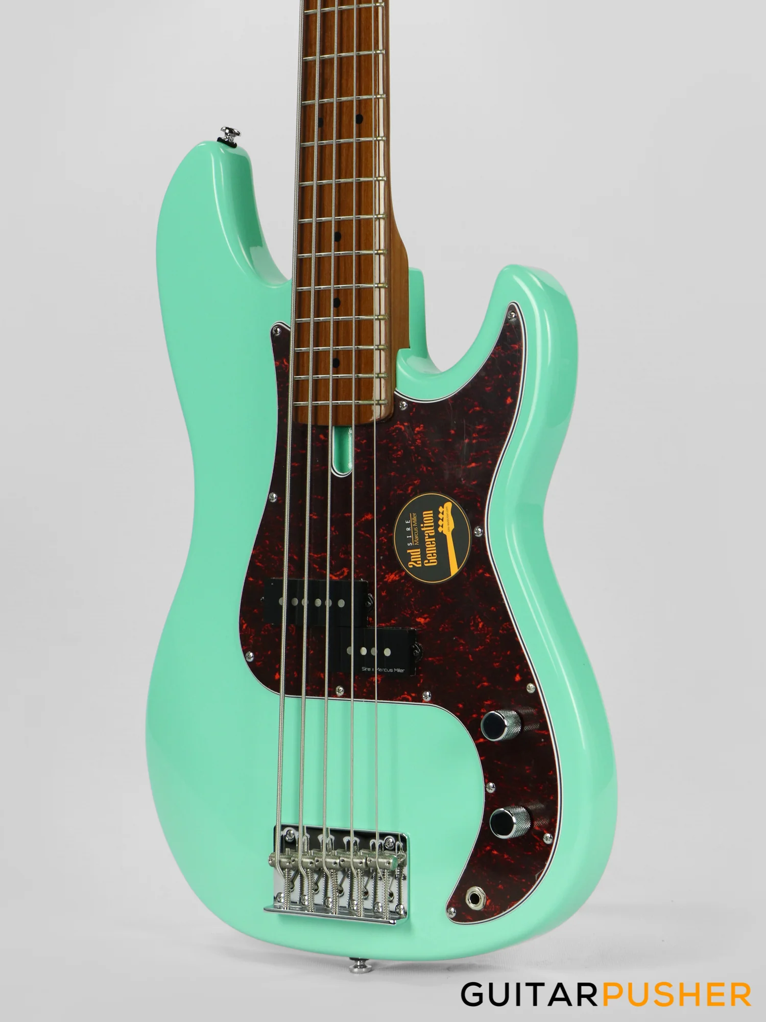 Sire P5 Alder 5-String Bass Guitar with Premium Gig Bag - Mild Green (2023) - Image 4