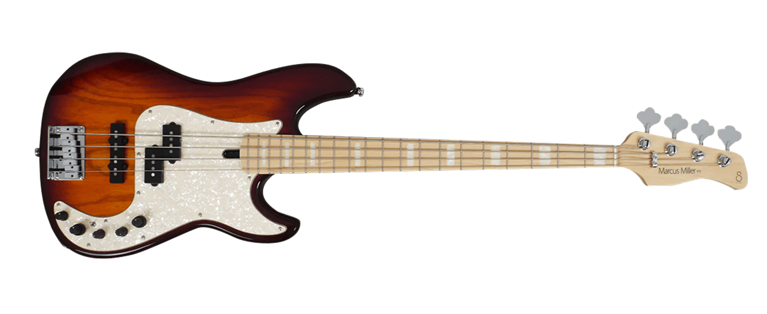 Sire P7 Swamp Ash 4-String (2nd gen) Bass Guitar with Premium Gig Bag - Tobacco Sunburst - Image 2