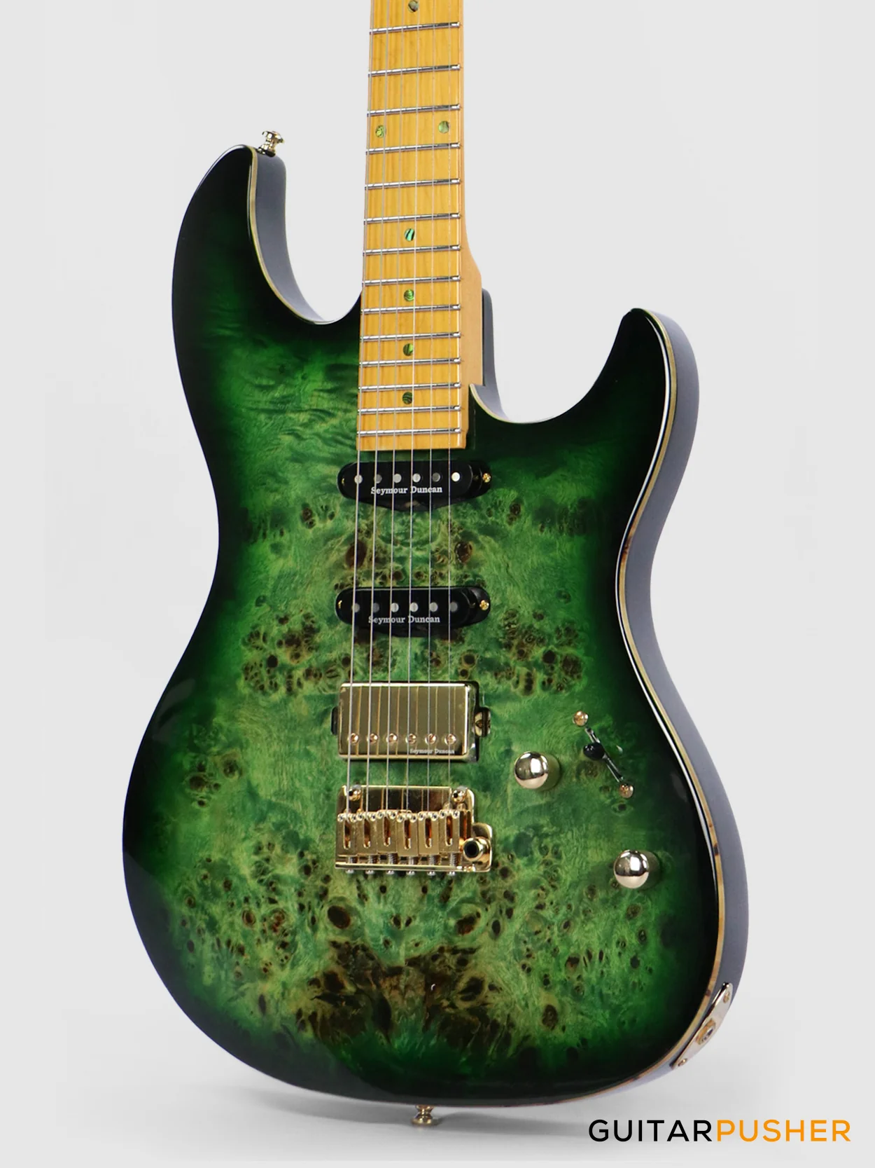 Sire S10 HSS Alder S-Style Electric Guitar - Transparent Green (2024) - Image 5