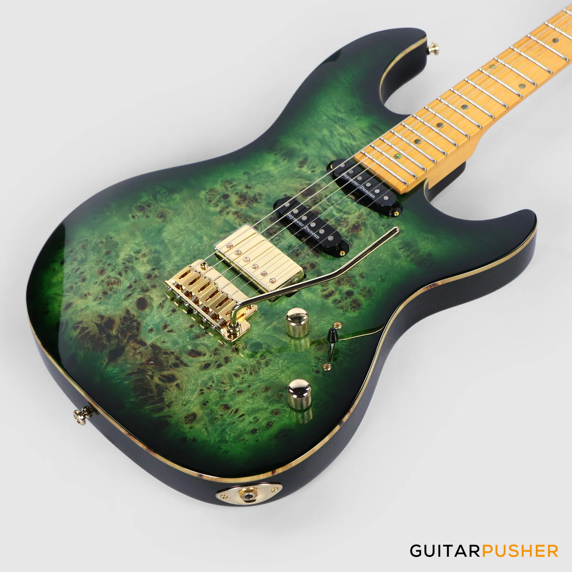Sire S10 HSS Alder S-Style Electric Guitar - Transparent Green (2024) - Image 6