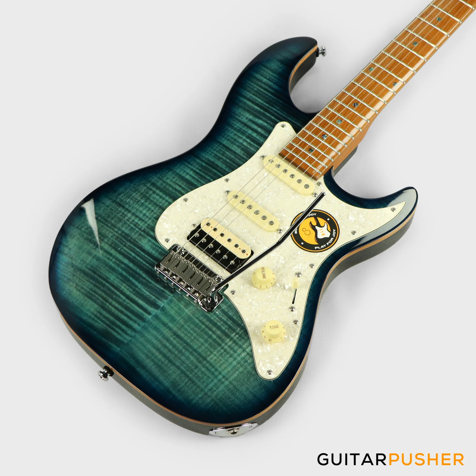 Sire S7FM Alder S-Style w/ Flamed Maple Top Electric Guitar (2023) - Transblue - Image 10