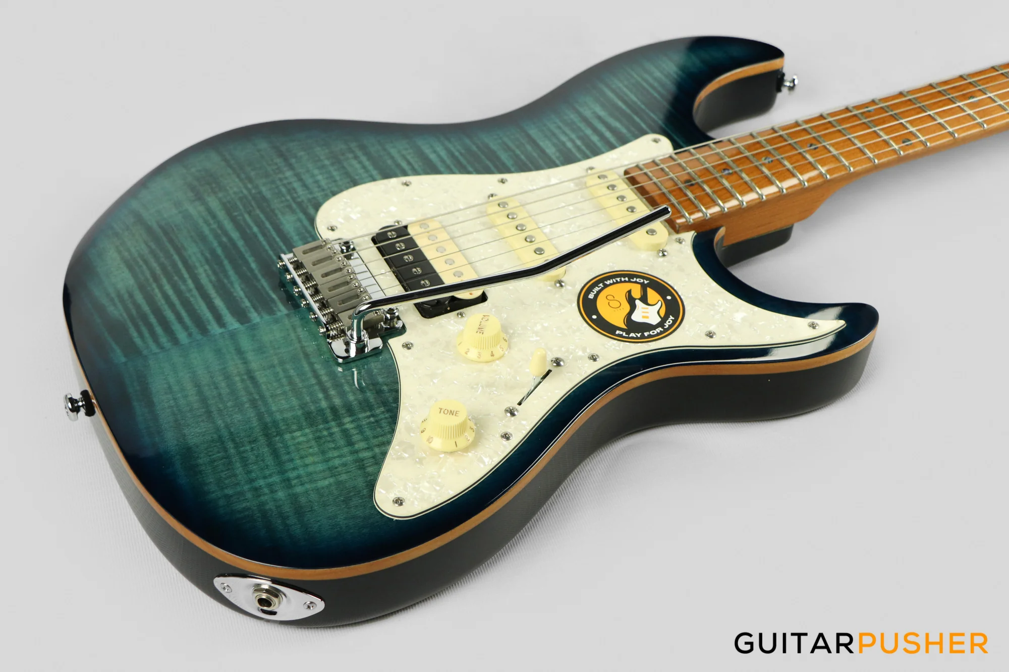 Sire S7FM Alder S-Style w/ Flamed Maple Top Electric Guitar (2023) - Transblue - Image 11