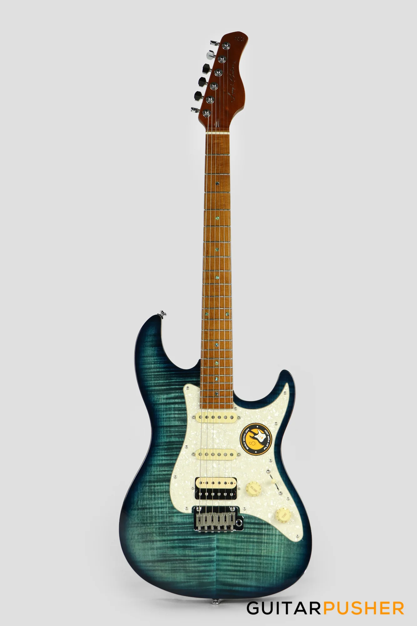 Sire S7FM Alder S-Style w/ Flamed Maple Top Electric Guitar (2023) - Transblue - Image 2