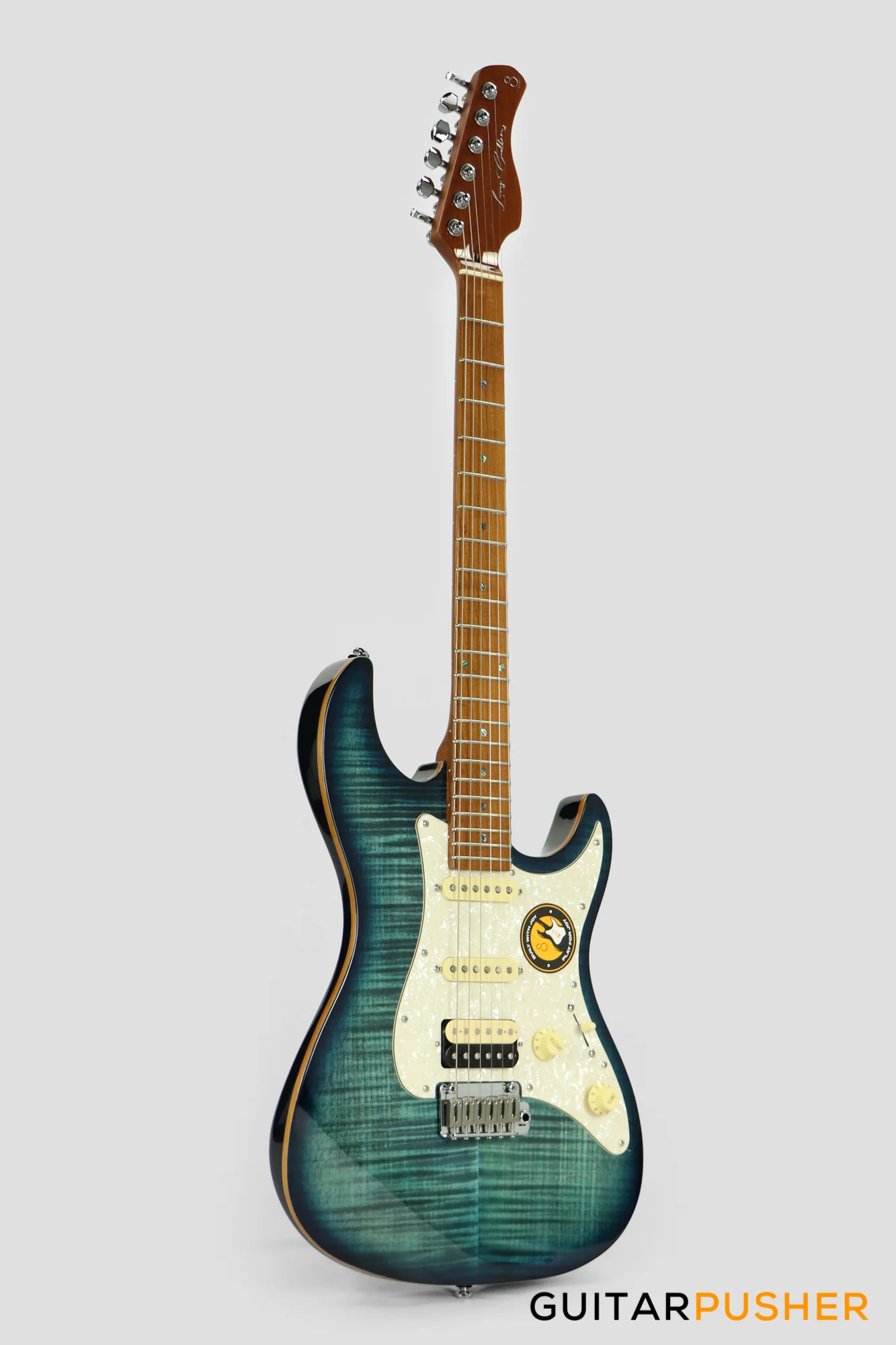 Sire S7FM Alder S-Style w/ Flamed Maple Top Electric Guitar (2023) - Transblue - Image 3