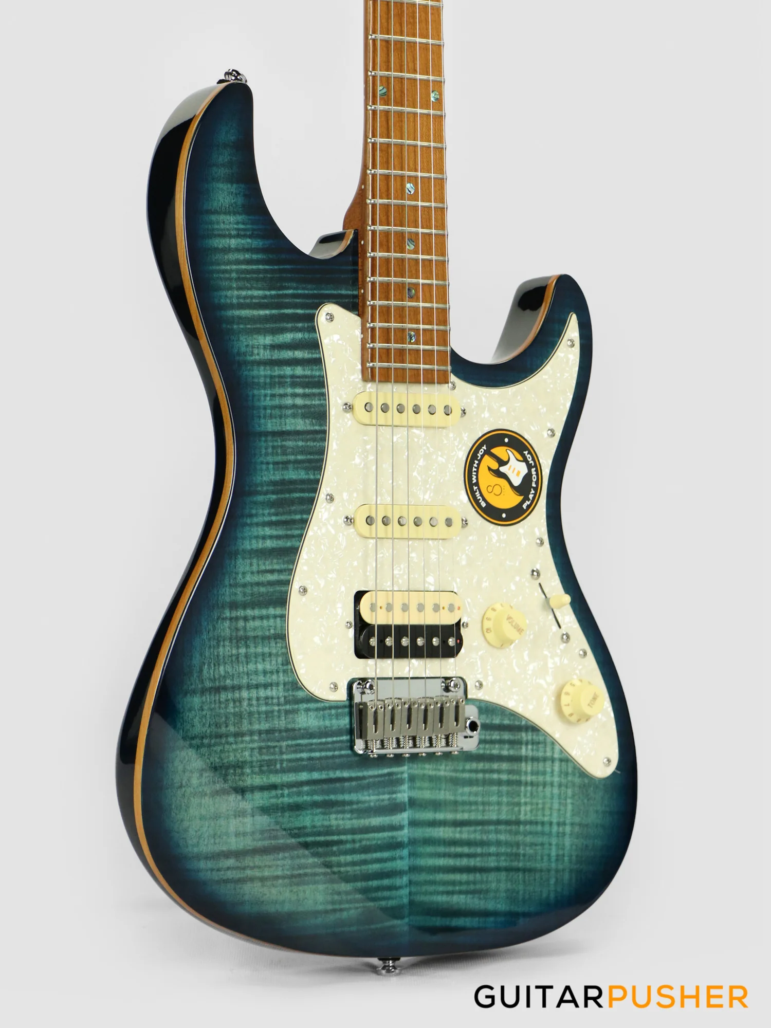 Sire S7FM Alder S-Style w/ Flamed Maple Top Electric Guitar (2023) - Transblue - Image 4