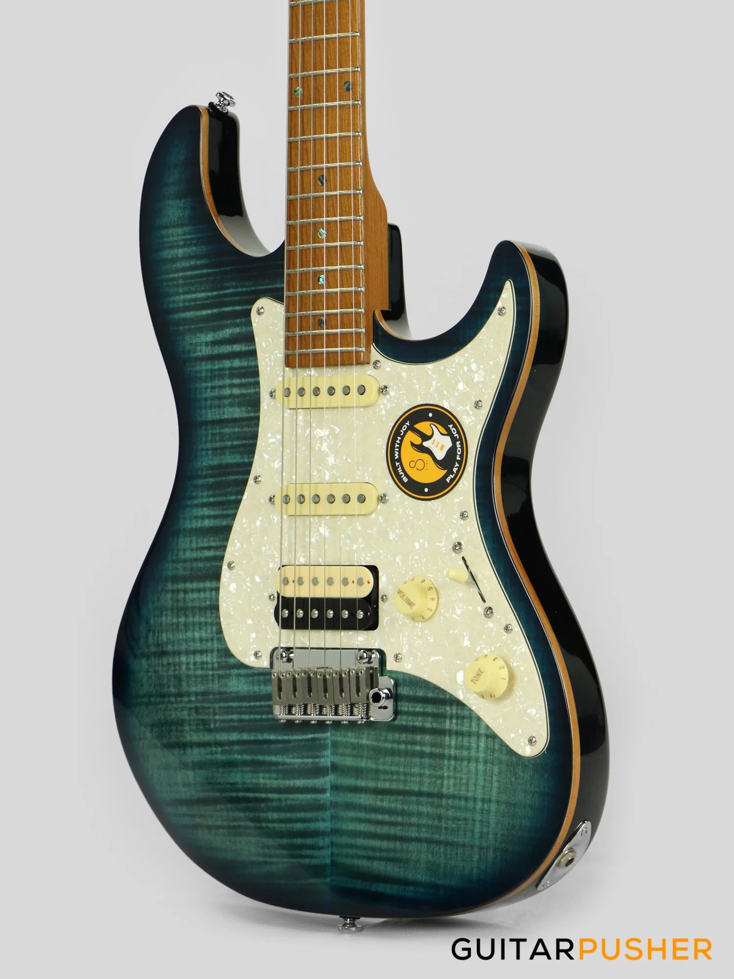 Sire S7FM Alder S-Style w/ Flamed Maple Top Electric Guitar (2023) - Transblue - Image 8