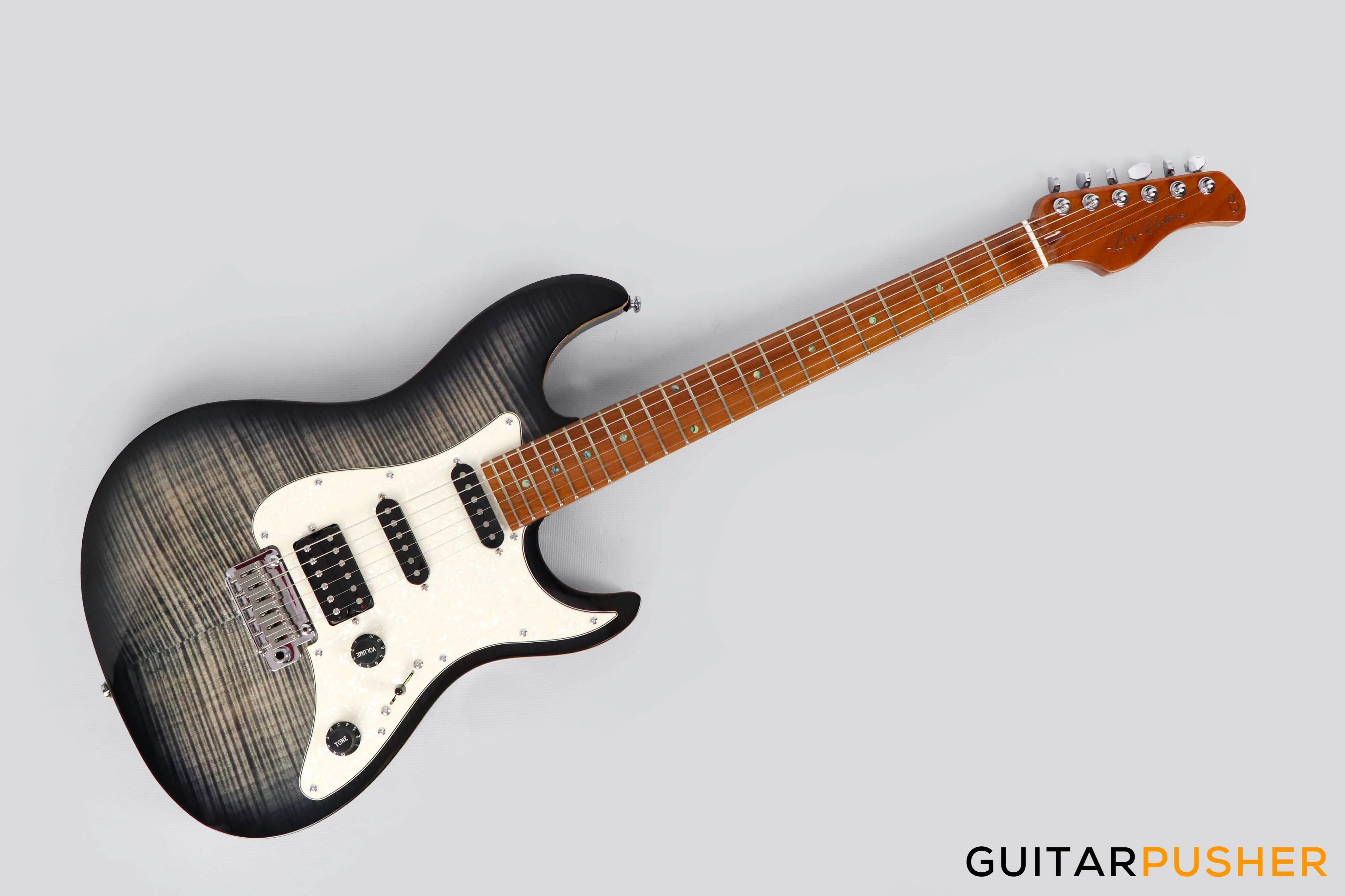 Sire S7FM Alder S Style w/ Flamed Maple Top Electric Guitar - Transblack - Image 4