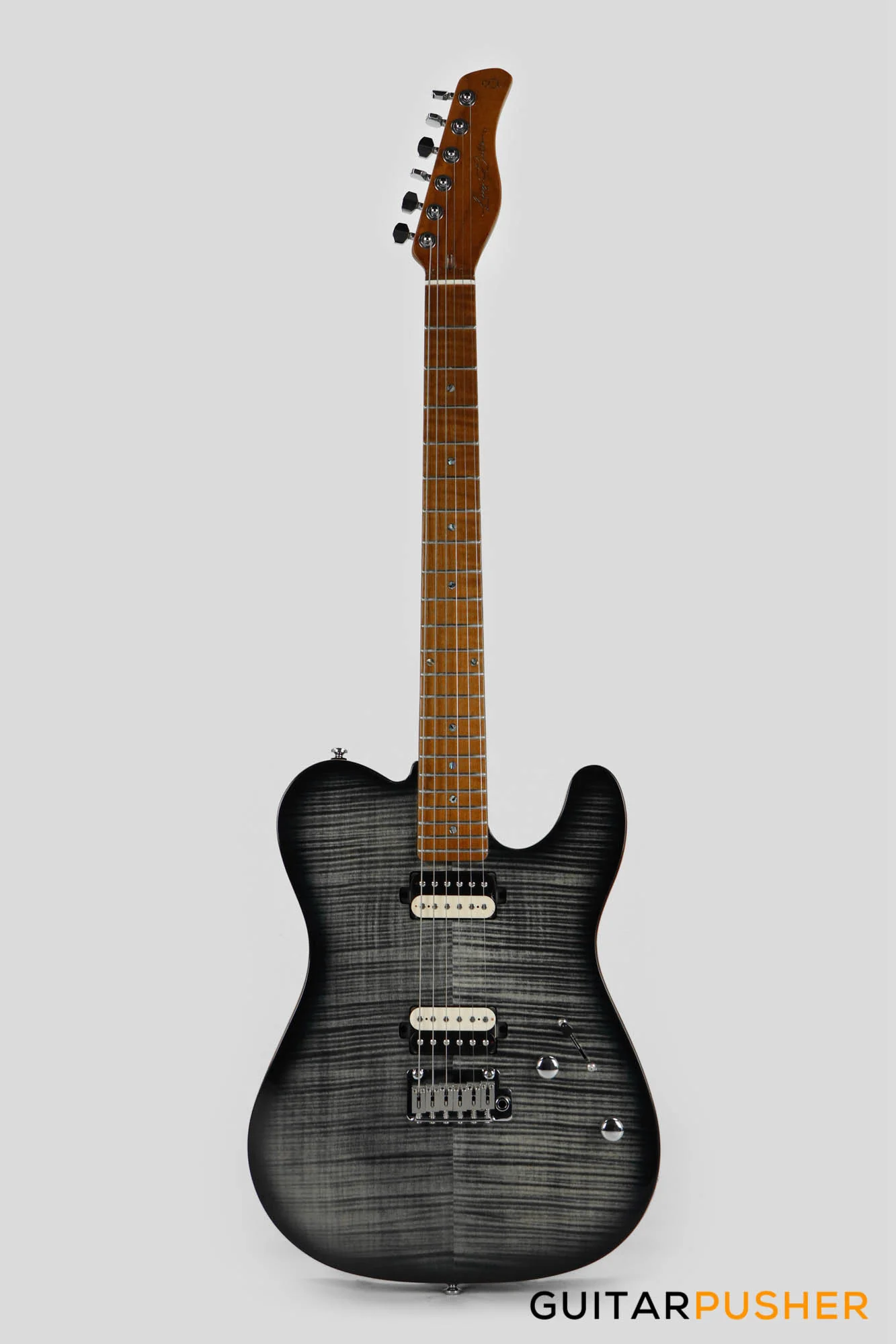 Sire T7FM Alder T-Style Electric Guitar w/ Flamed Maple Top - Transblack (2023) - Image 2