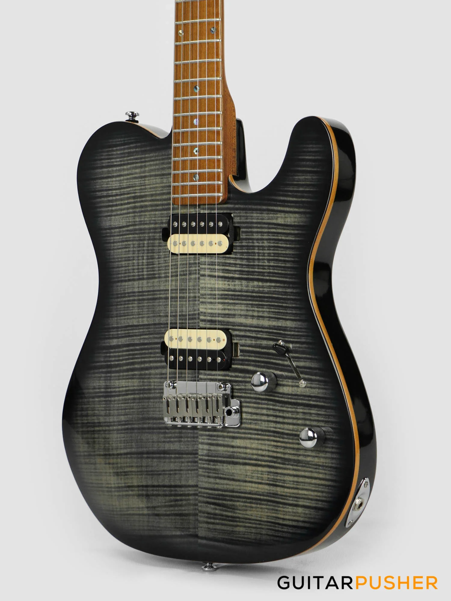 Sire T7FM Alder T-Style Electric Guitar w/ Flamed Maple Top - Transblack (2023) - Image 3