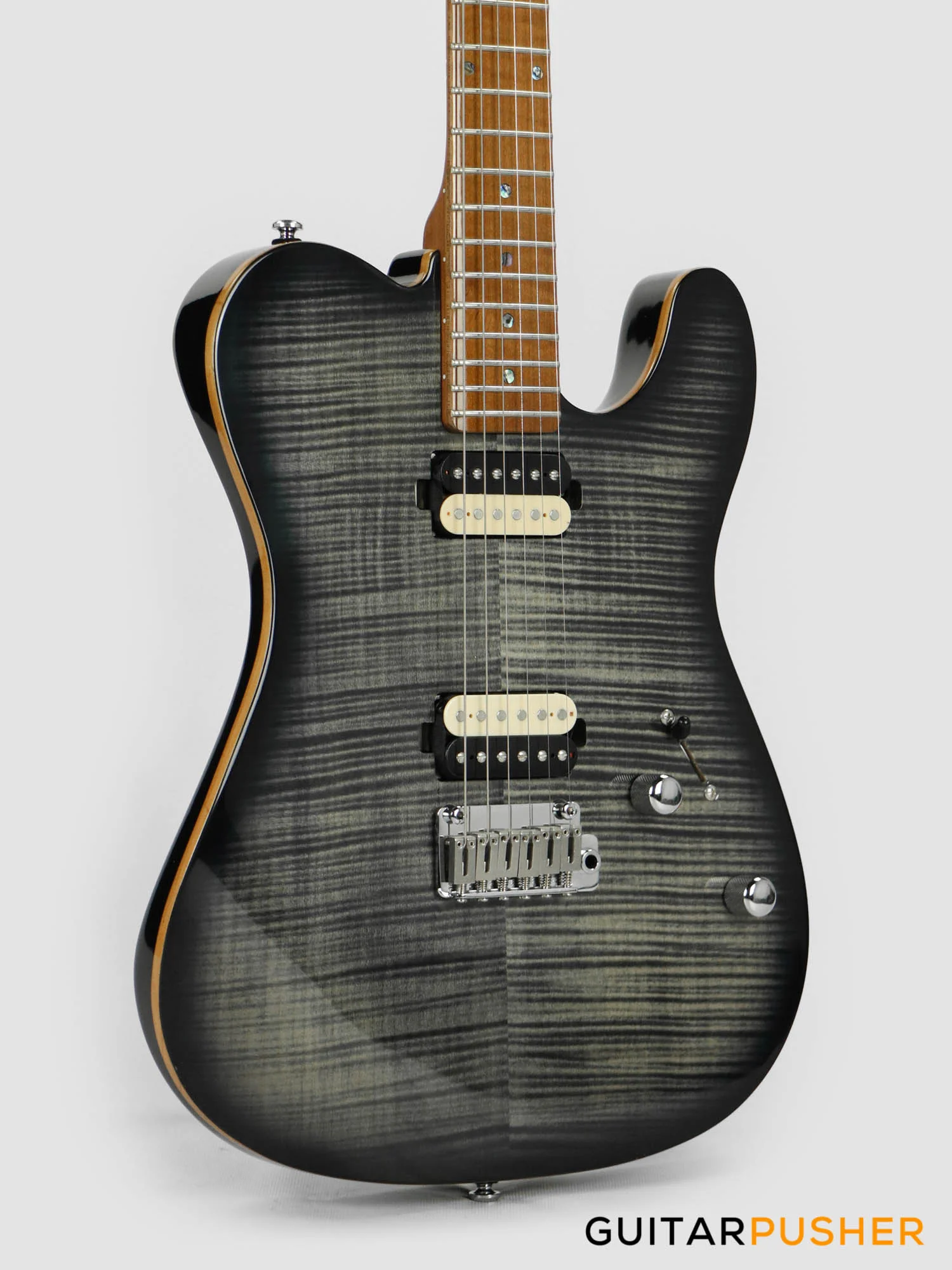 Sire T7FM Alder T-Style Electric Guitar w/ Flamed Maple Top - Transblack (2023) - Image 5