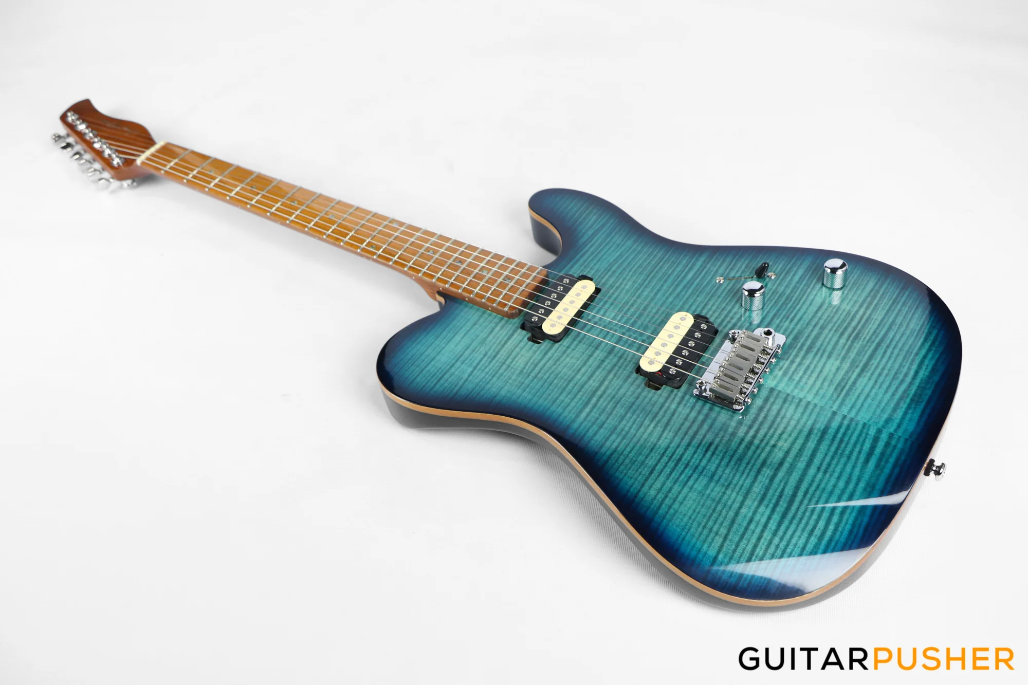 Sire T7FM Alder T-Style Electric Guitar w/ Flamed Maple Top - Transblue - Image 8