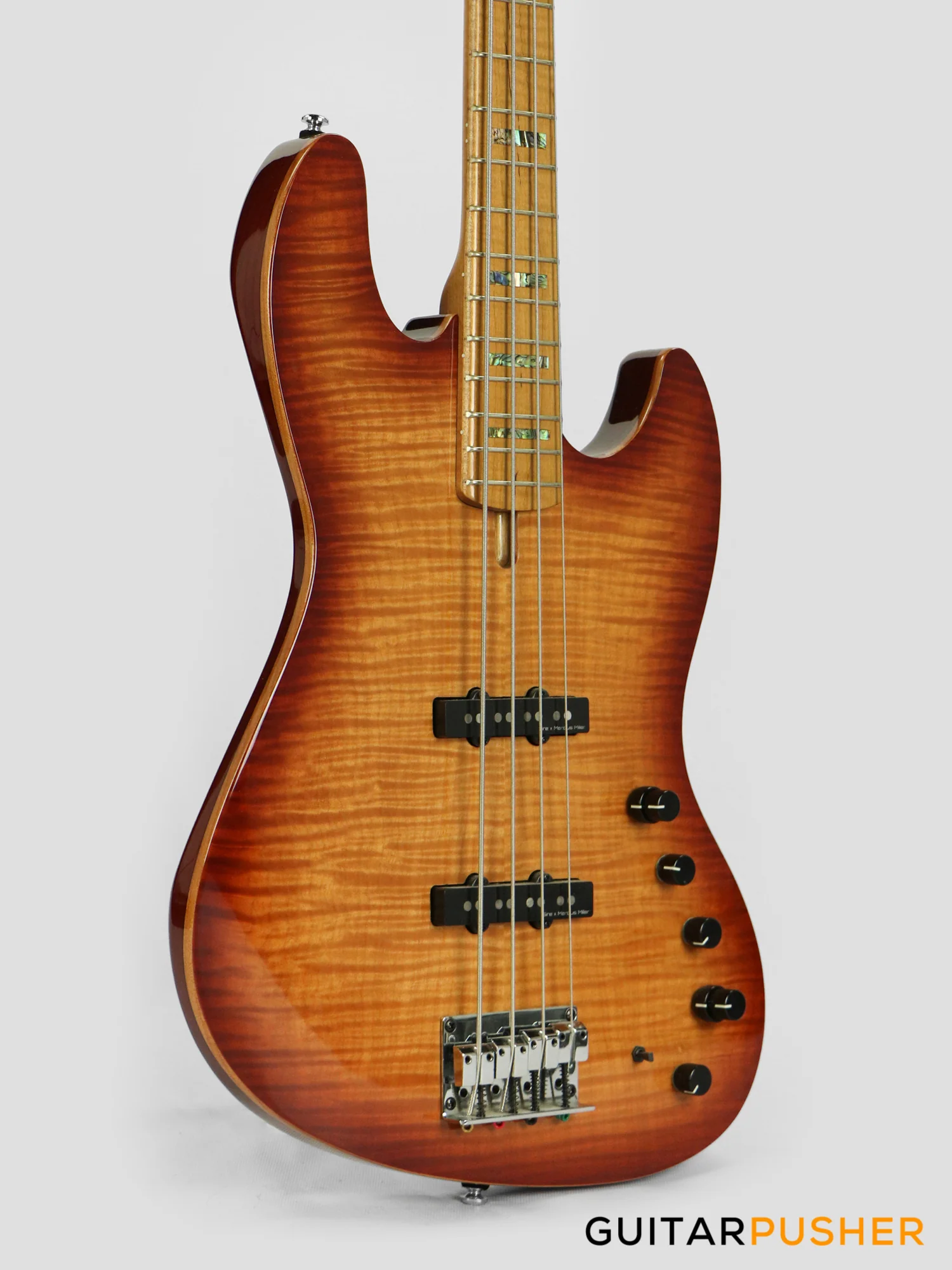 Sire V10 Swamp Ash 4-String Bass Guitar (2nd gen) with Premium Gig Bag - Tobacco Sunburst - Image 5