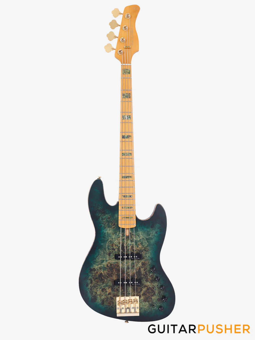 Sire V10 Swamp Ash 4-String Bass - Transparent Green Satin (2024) - Image 2