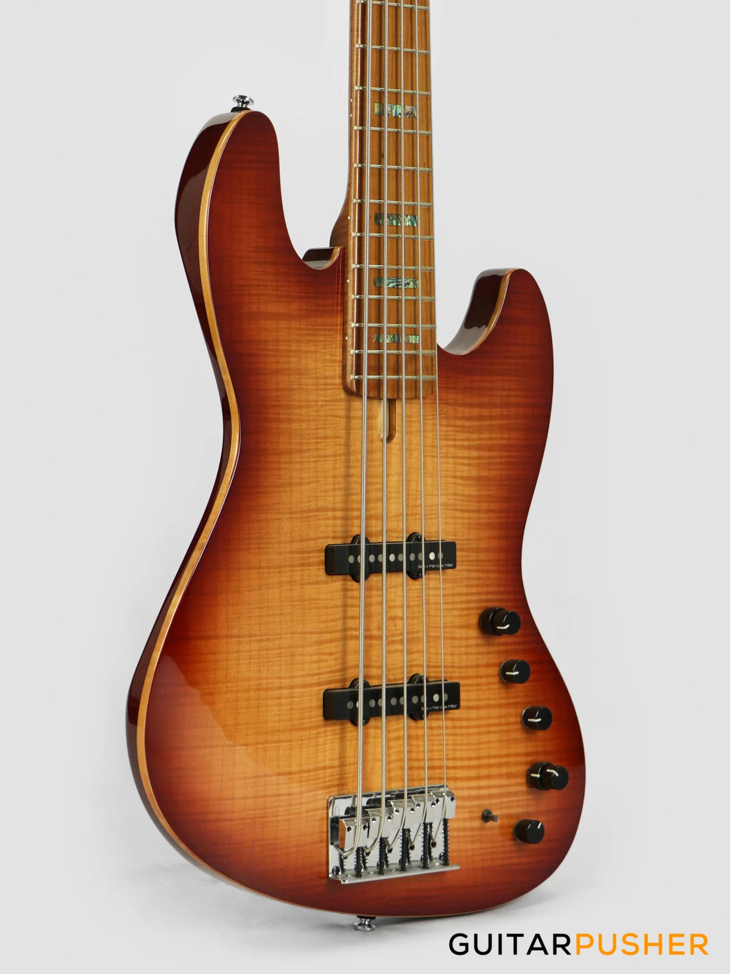 Sire V10 Swamp Ash 5-String Bass Guitar (2nd gen) with Premium Gig Bag - Tobacco Sunburst - Image 4