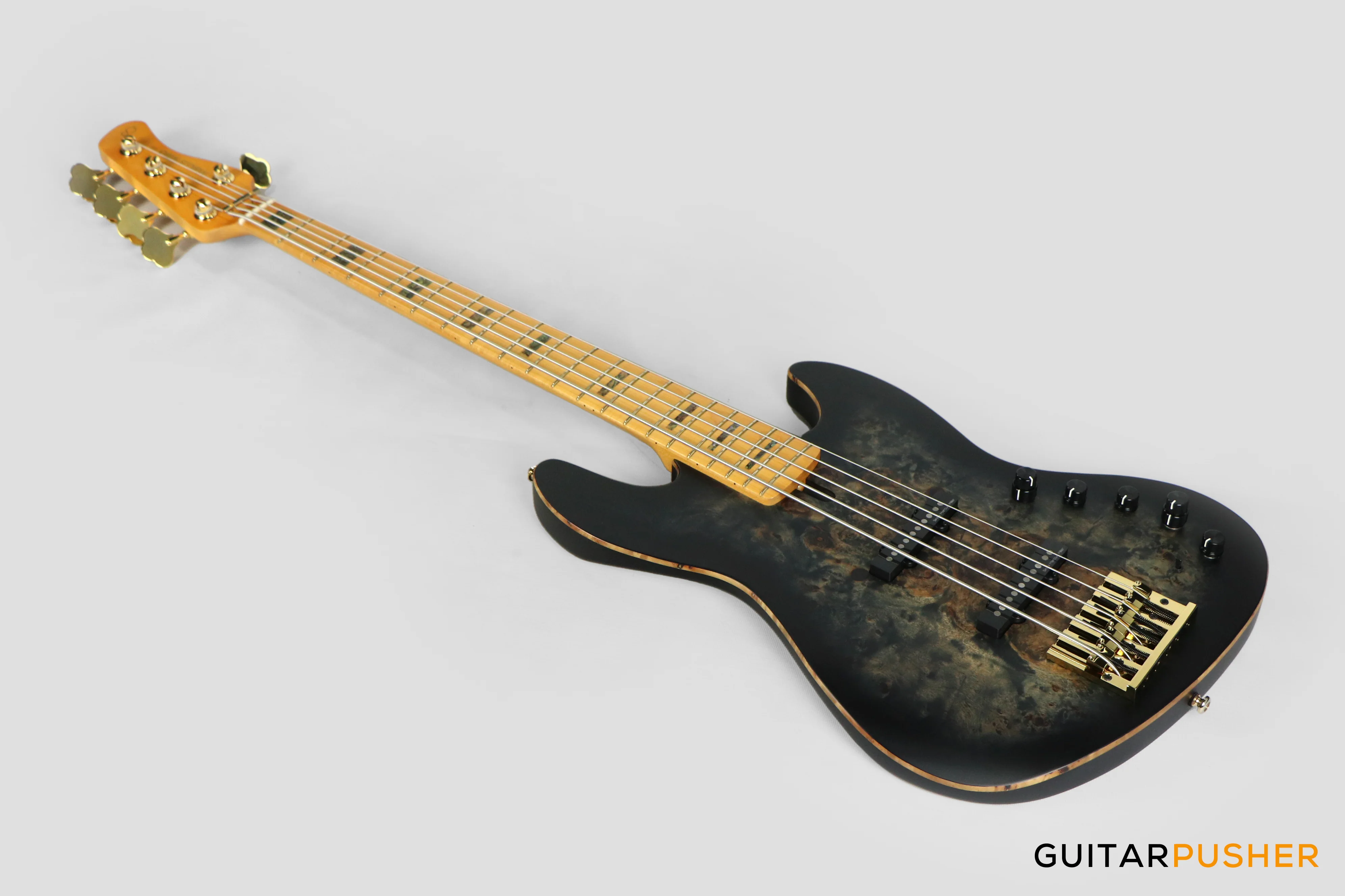 Sire V10 Swamp Ash 5-String Bass - Transparent Black Satin (2024) - Image 4
