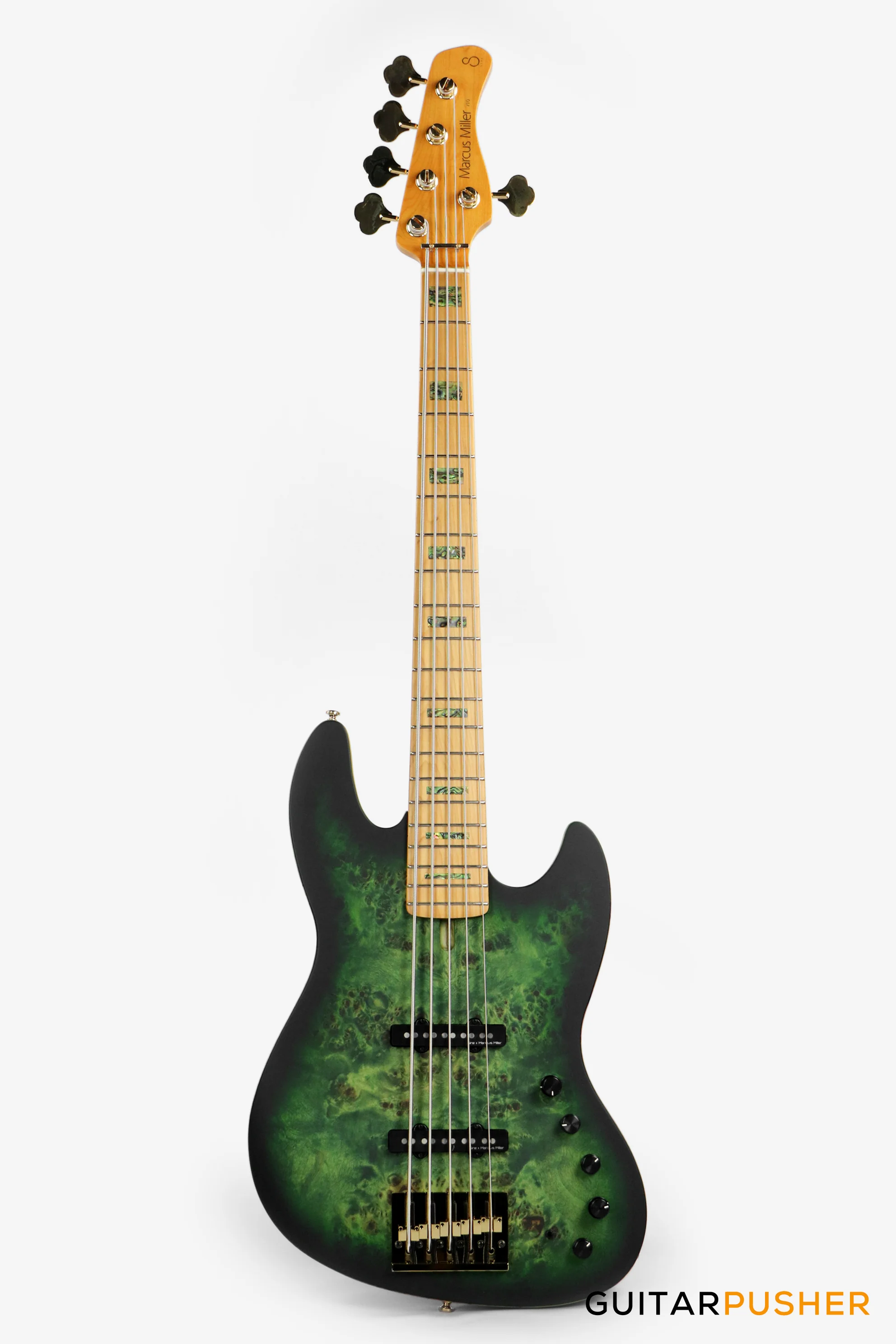 Sire V10 Swamp Ash 5-String Bass - Transparent Green Satin (2024) - Image 2