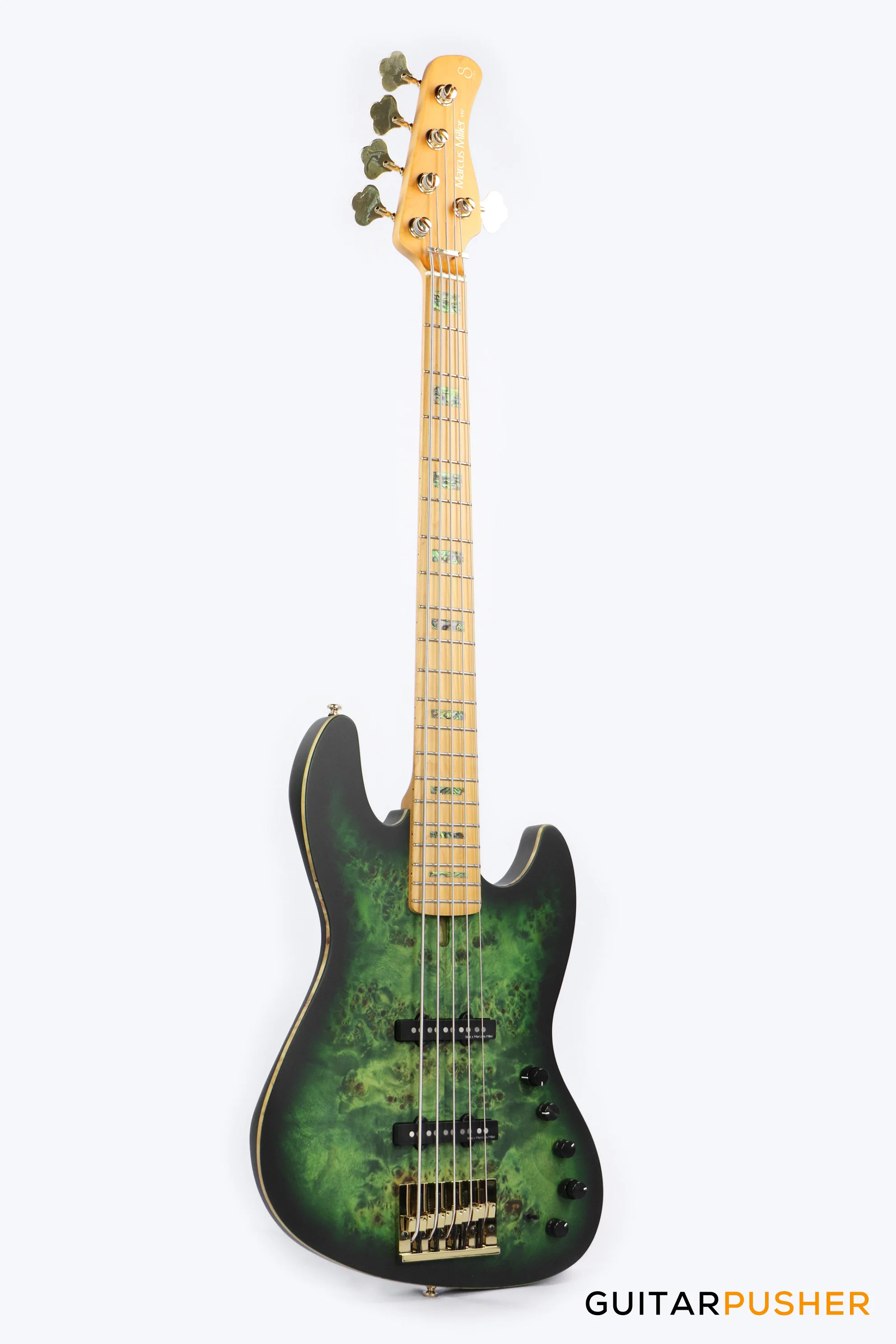 Sire V10 Swamp Ash 5-String Bass - Transparent Green Satin (2024) - Image 3