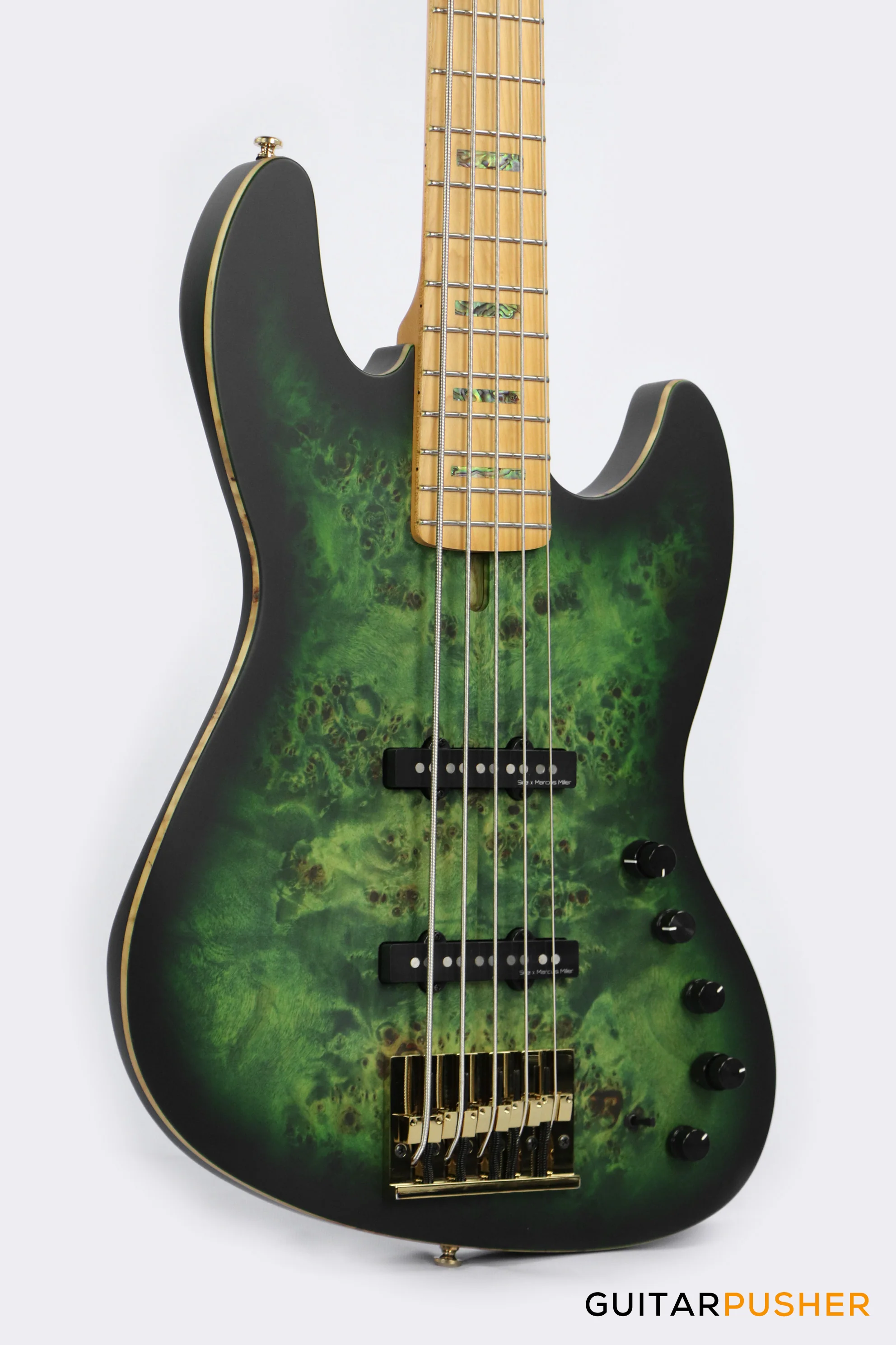 Sire V10 Swamp Ash 5-String Bass - Transparent Green Satin (2024) - Image 5