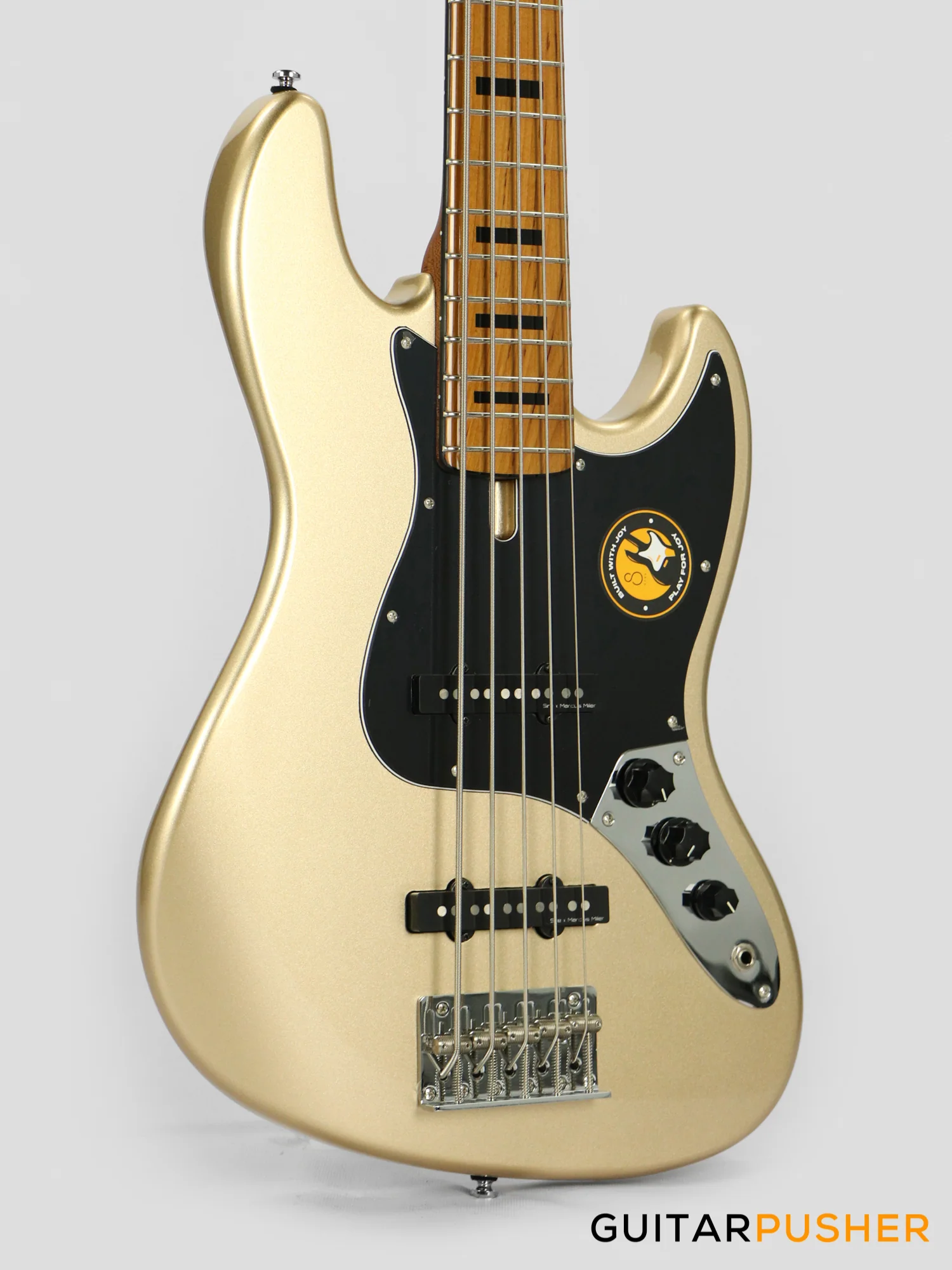 Sire V5 Alder 5-string JB Bass Champagne Gold Metallic (2023) - Image 4