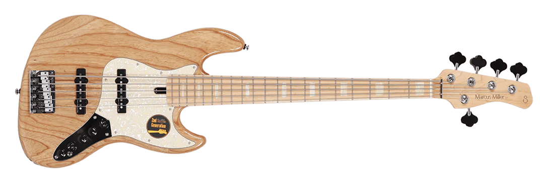 Sire V7 Swamp Ash 5-String (2nd Gen) JB Bass with Premium Gig Bag - Natural - Image 2