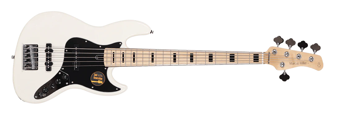 Sire V7 Vintage Alder 5-String (2nd Gen) JB Bass with Premium Gig Bag - Antique White - Image 2