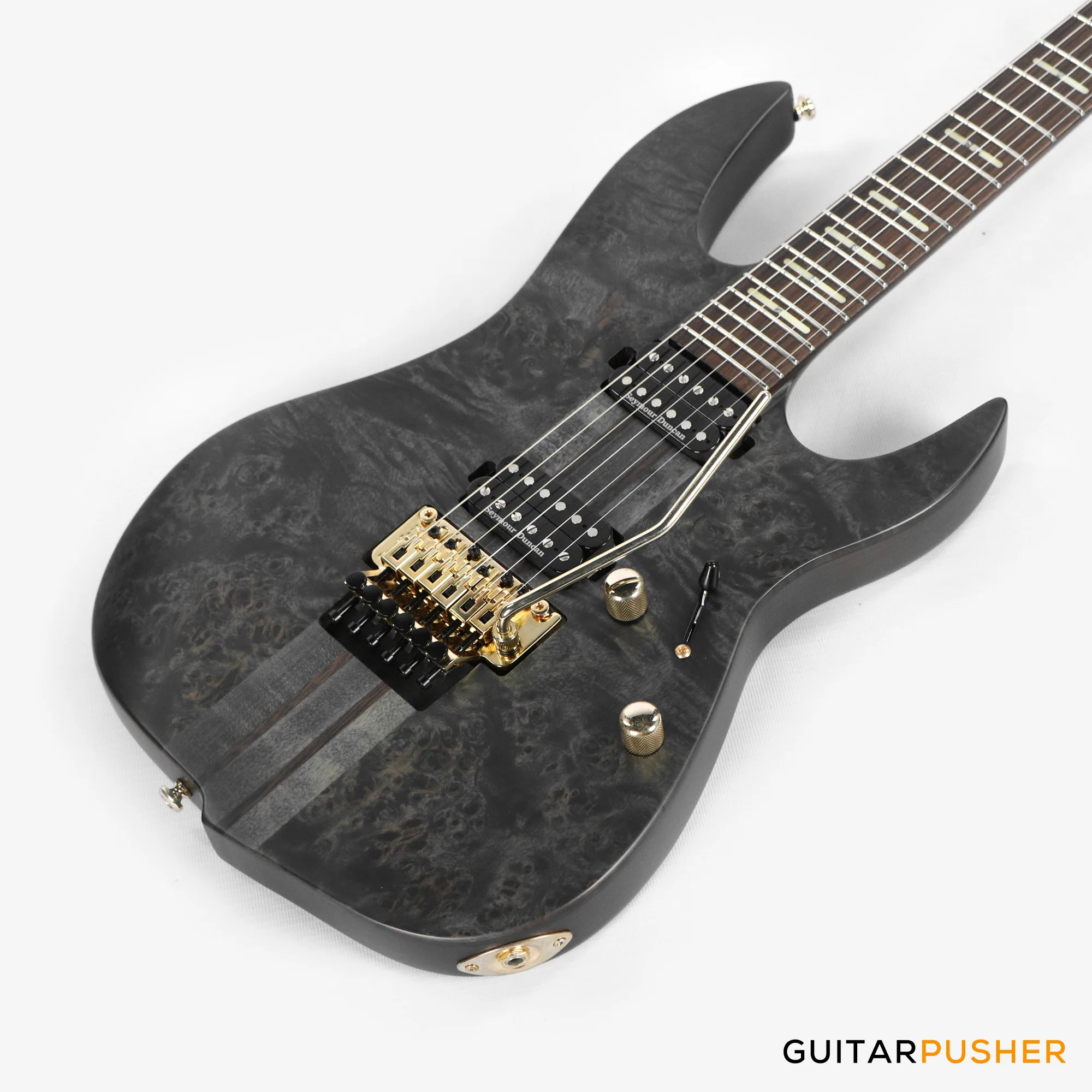 Sire X10 Alder Modern Electric Guitar w/ Floydrose 1000 Series - Transparent Black Satin (2024) - Image 8