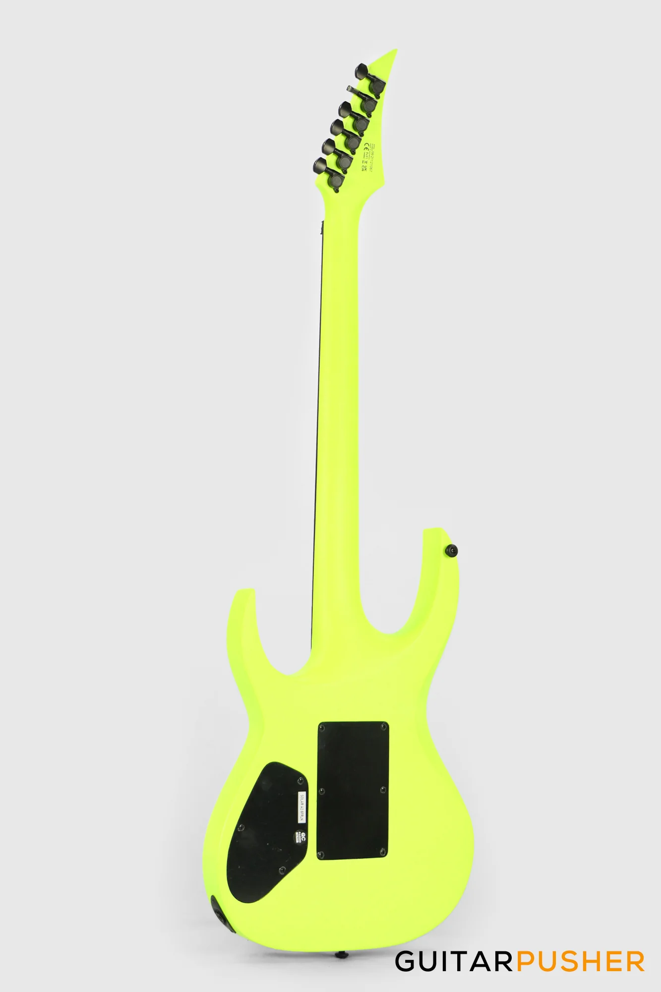 Solar Guitars A2.6FR LN Lemon Neon Matte Electric Guitar w/ Floyd Rose - Image 6